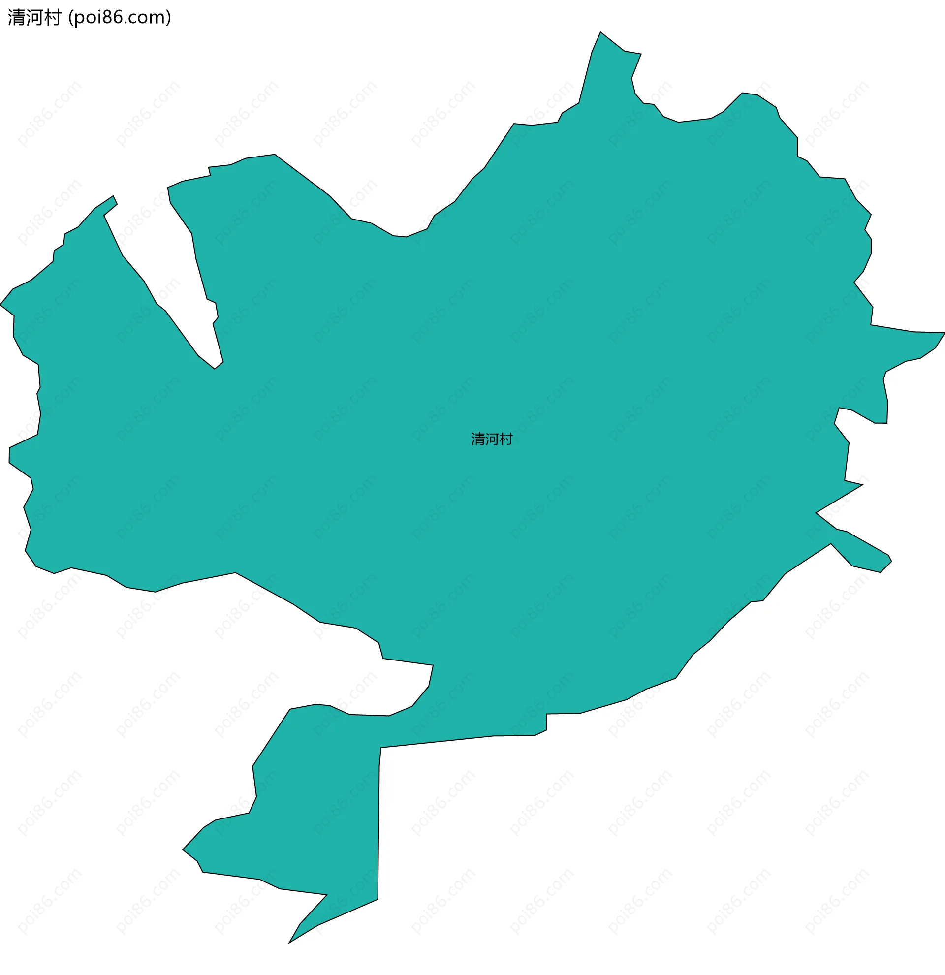 清河村边界地图