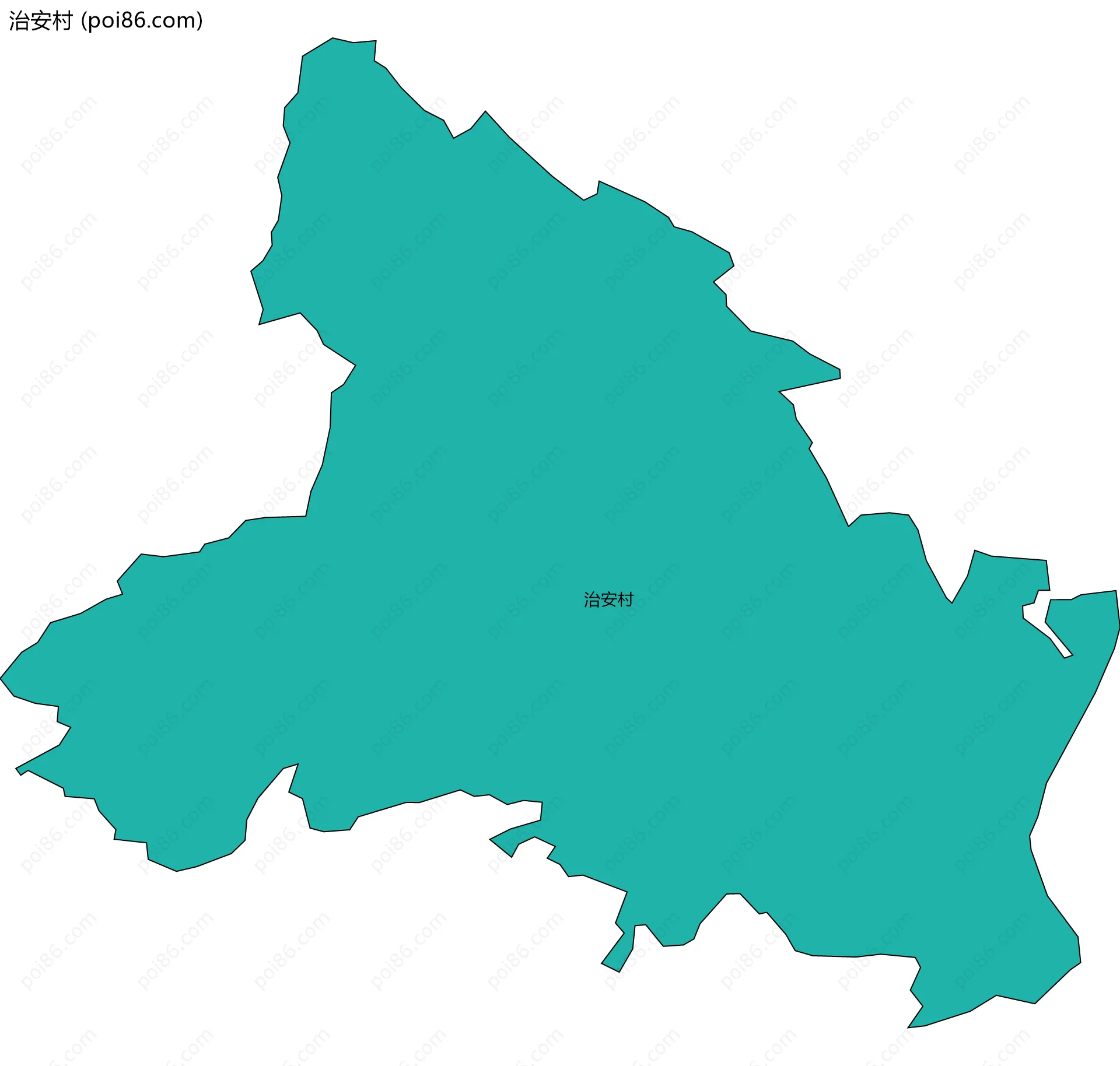 治安村边界地图
