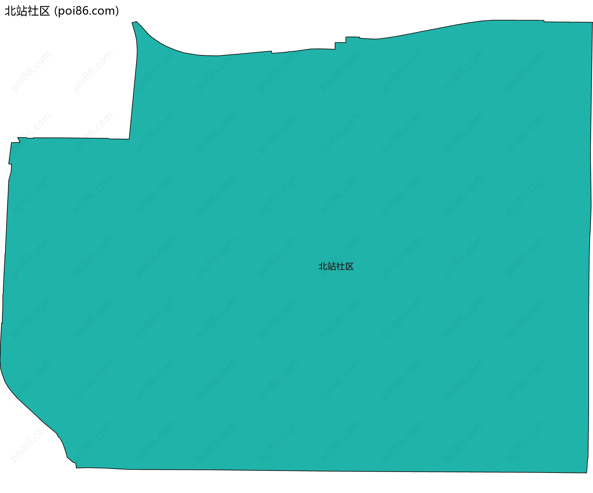 北站社区边界地图