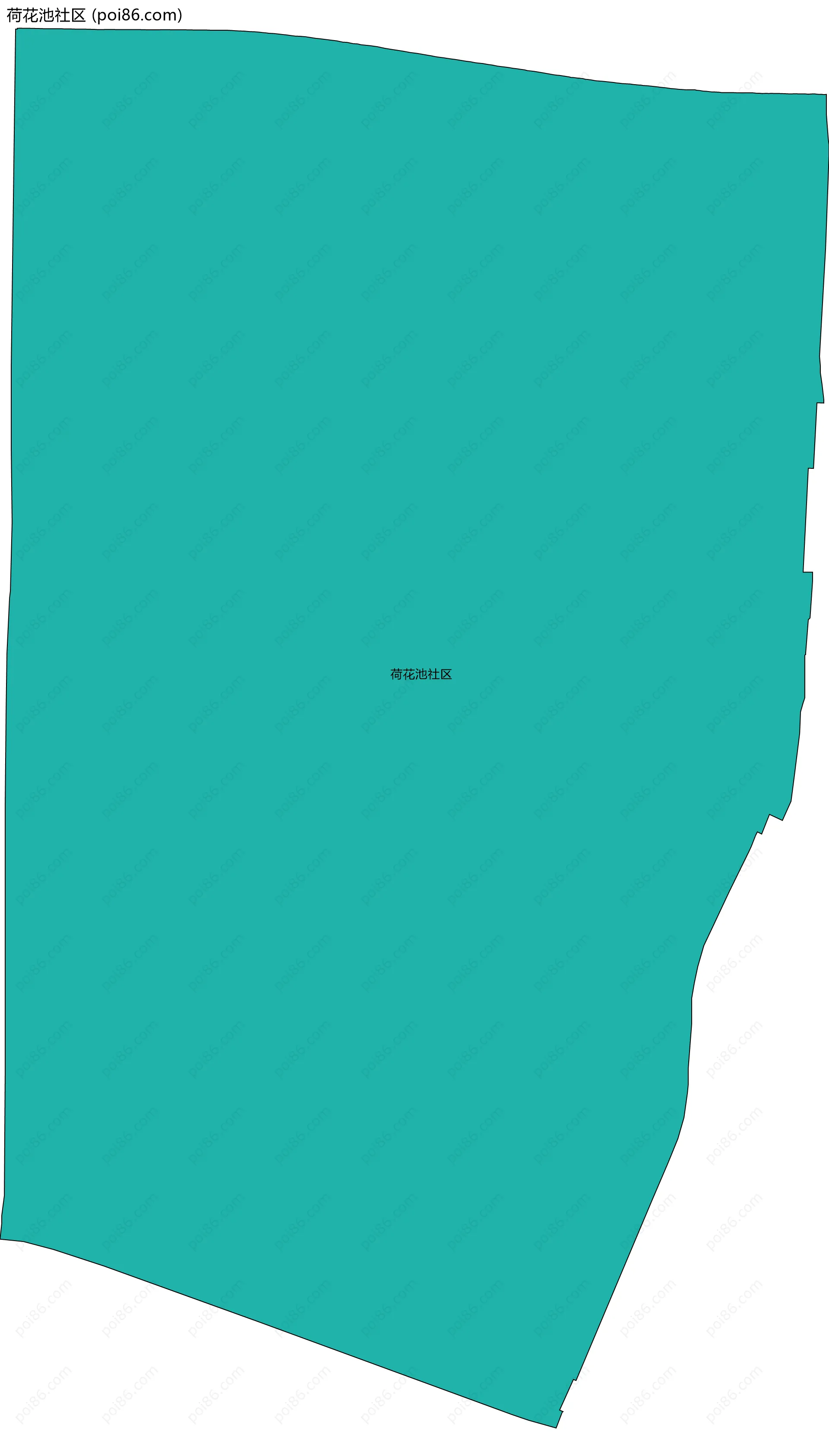 荷花池社区边界地图
