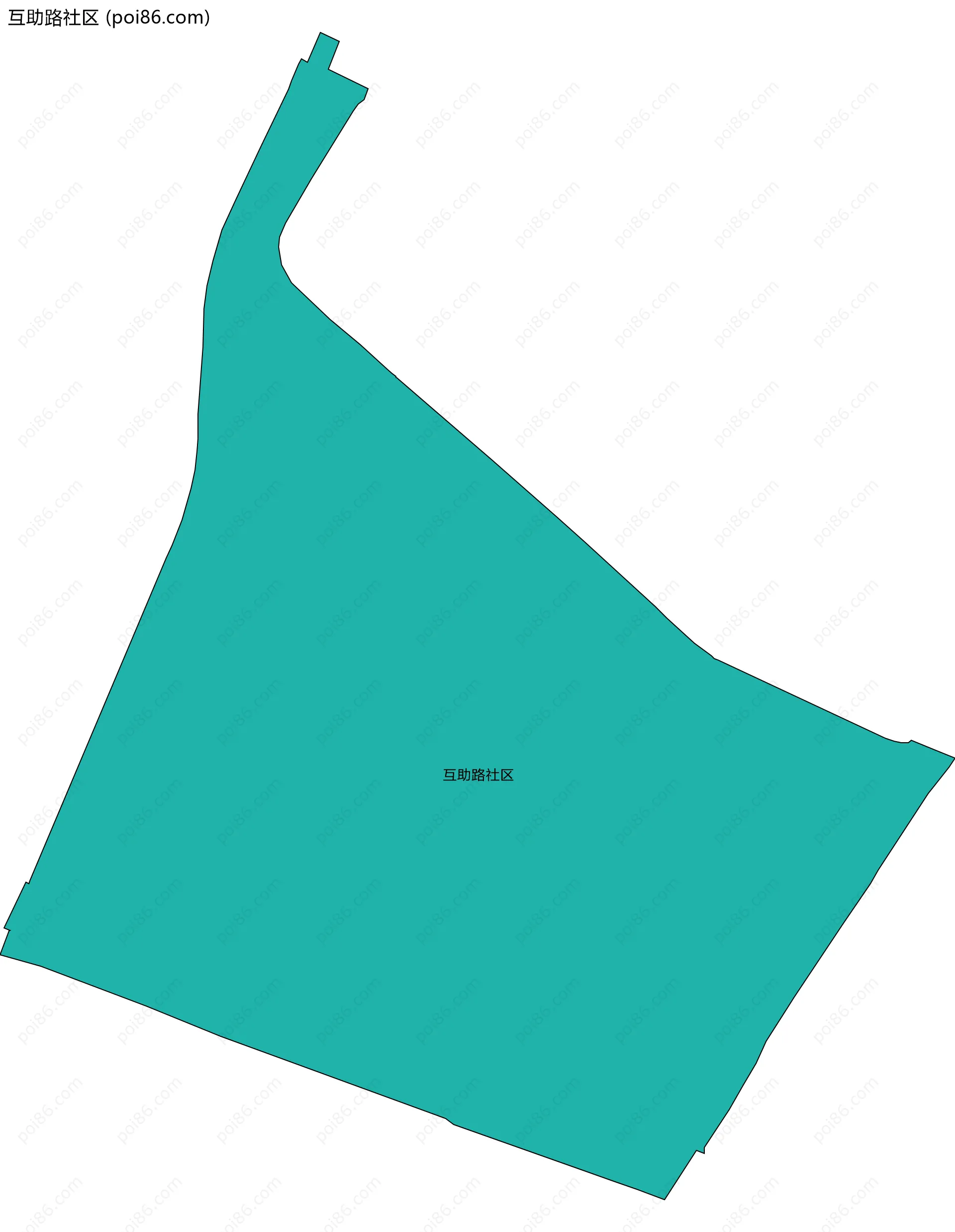 互助路社区边界地图