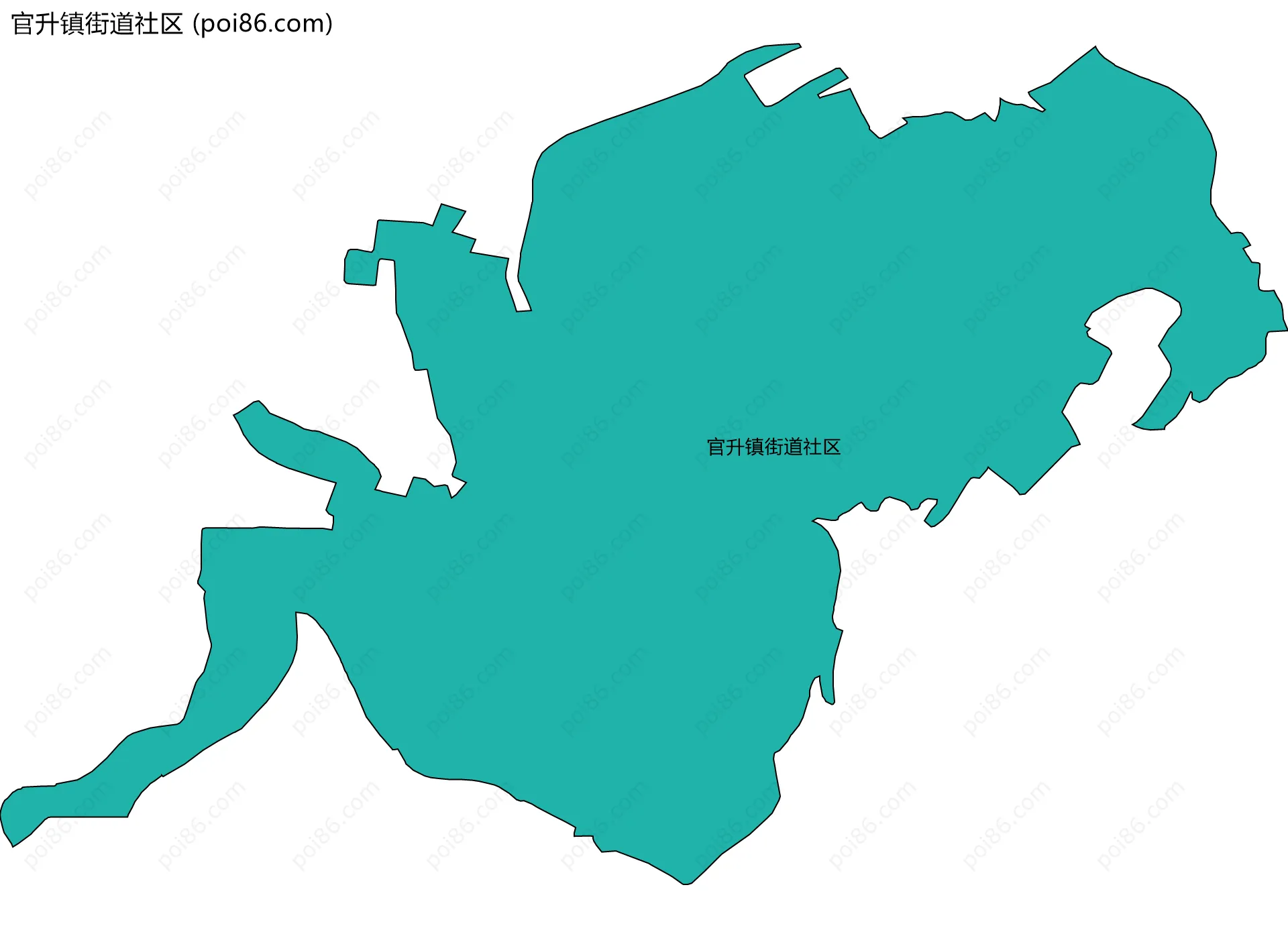 官升镇街道社区边界地图