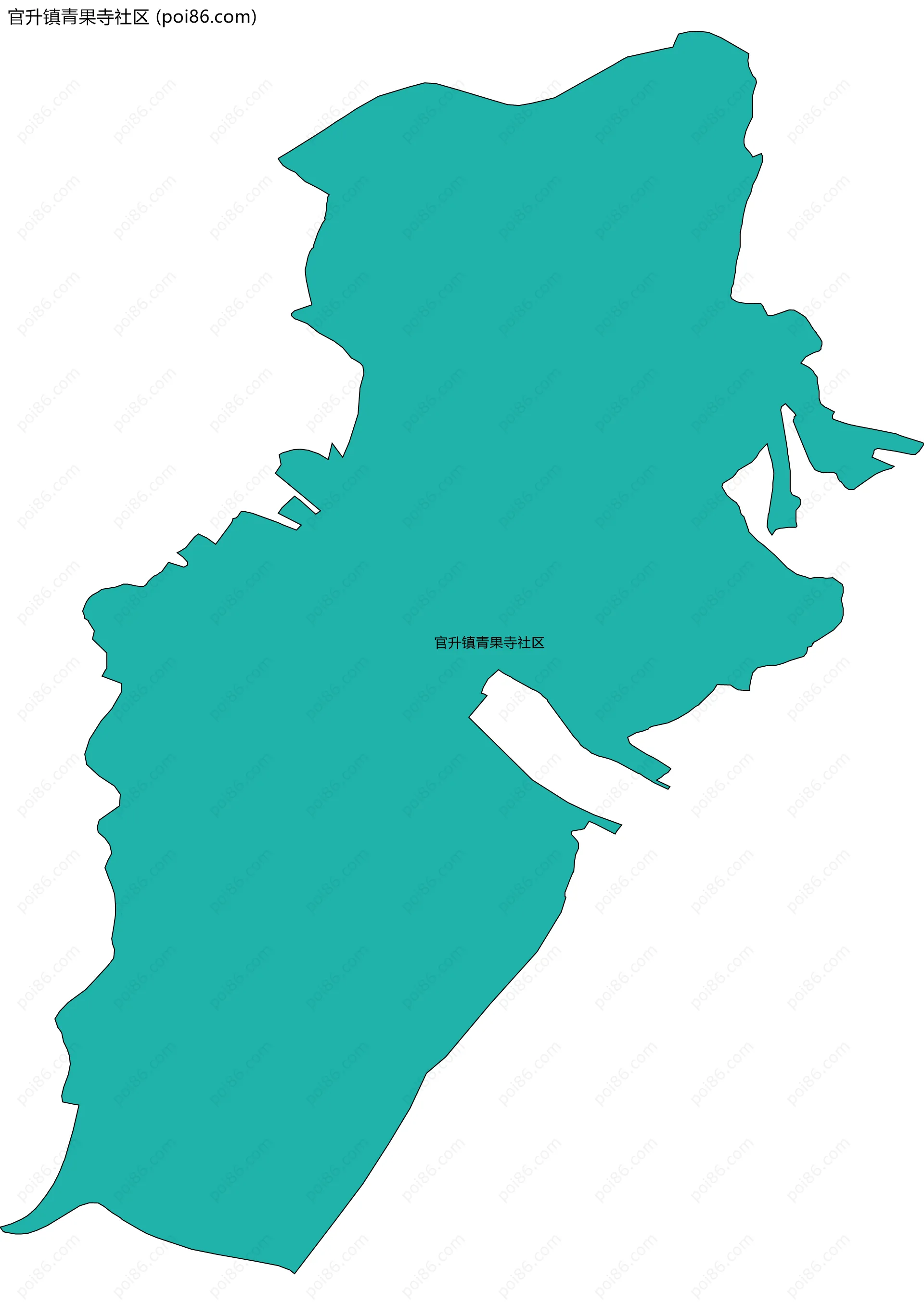 官升镇青果寺社区边界地图
