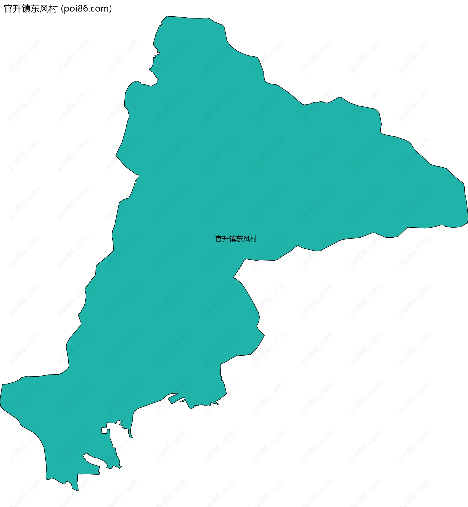 官升镇东风村边界地图