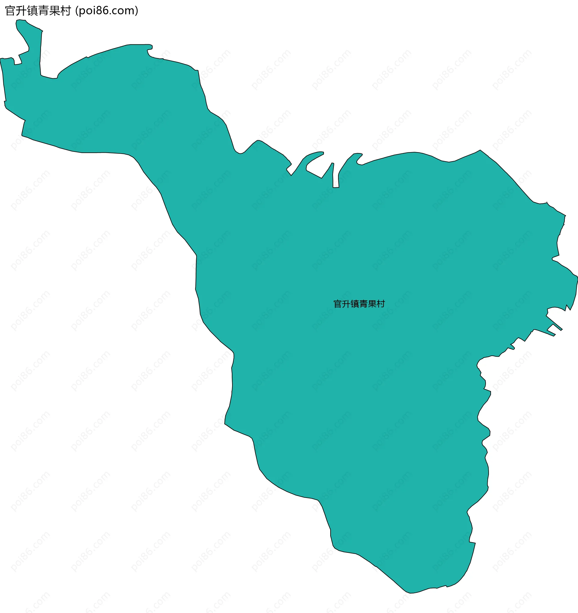 官升镇青果村边界地图