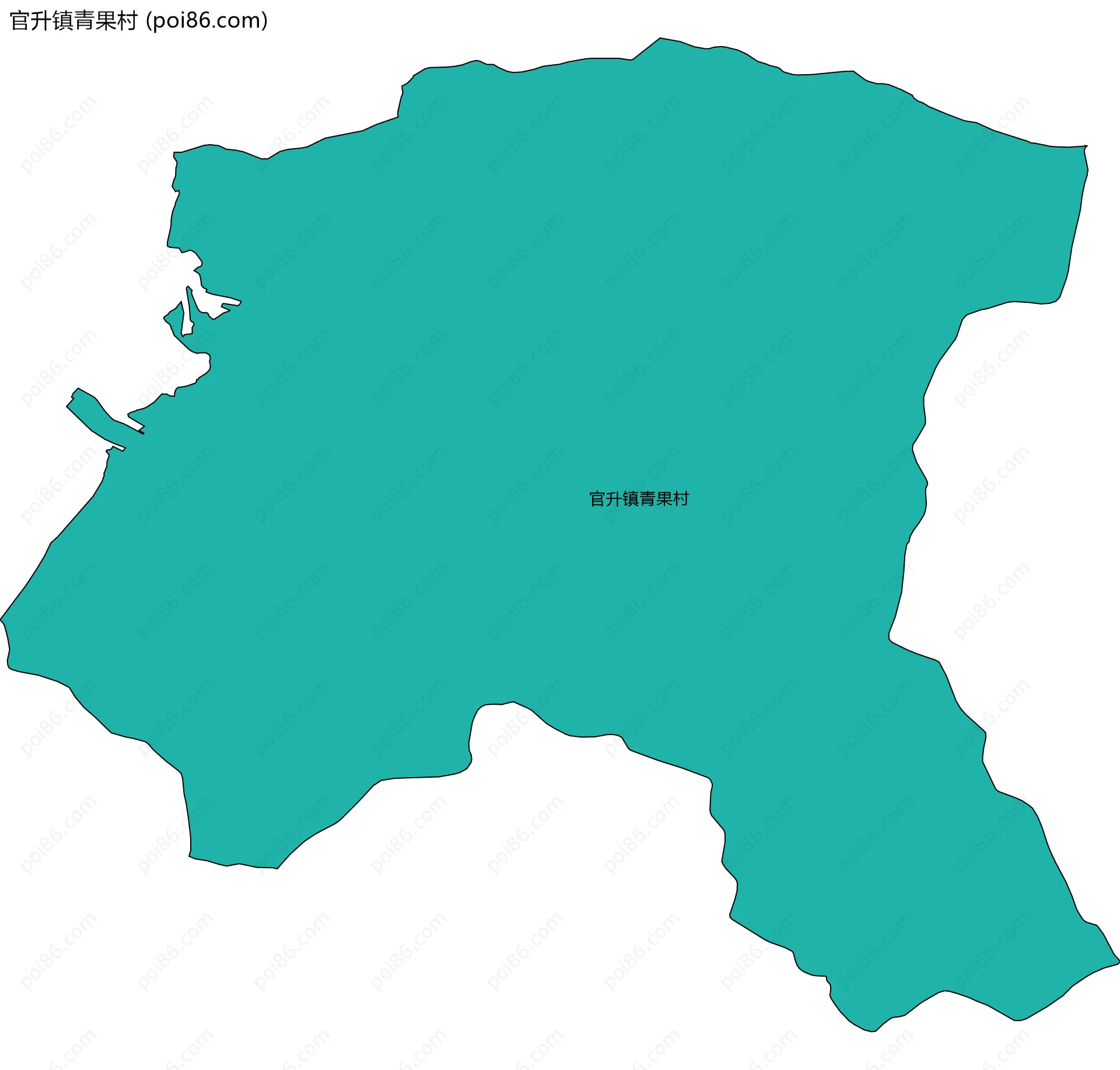 官升镇青果村边界地图