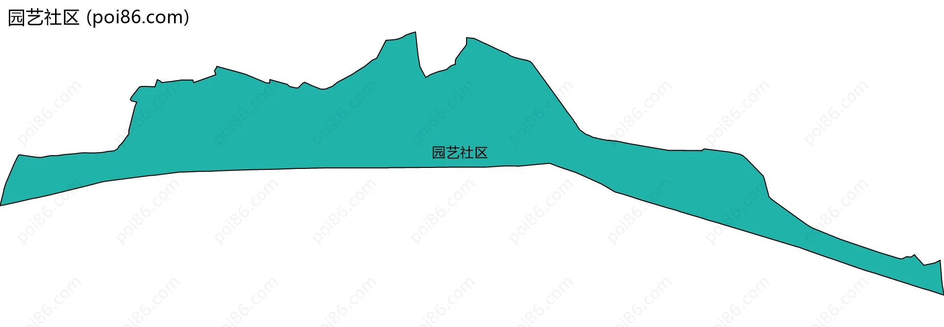 园艺社区边界地图