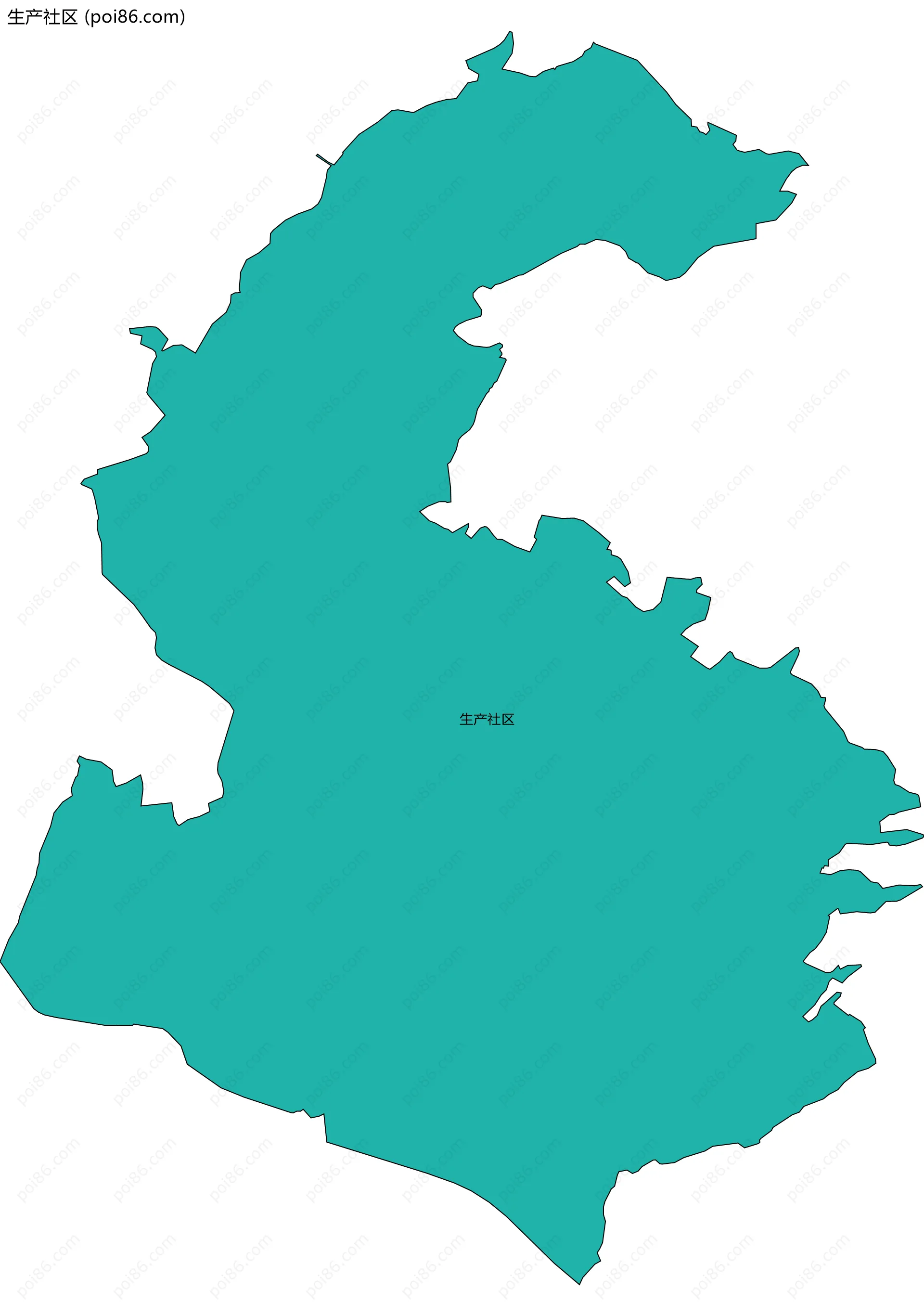 生产社区边界地图
