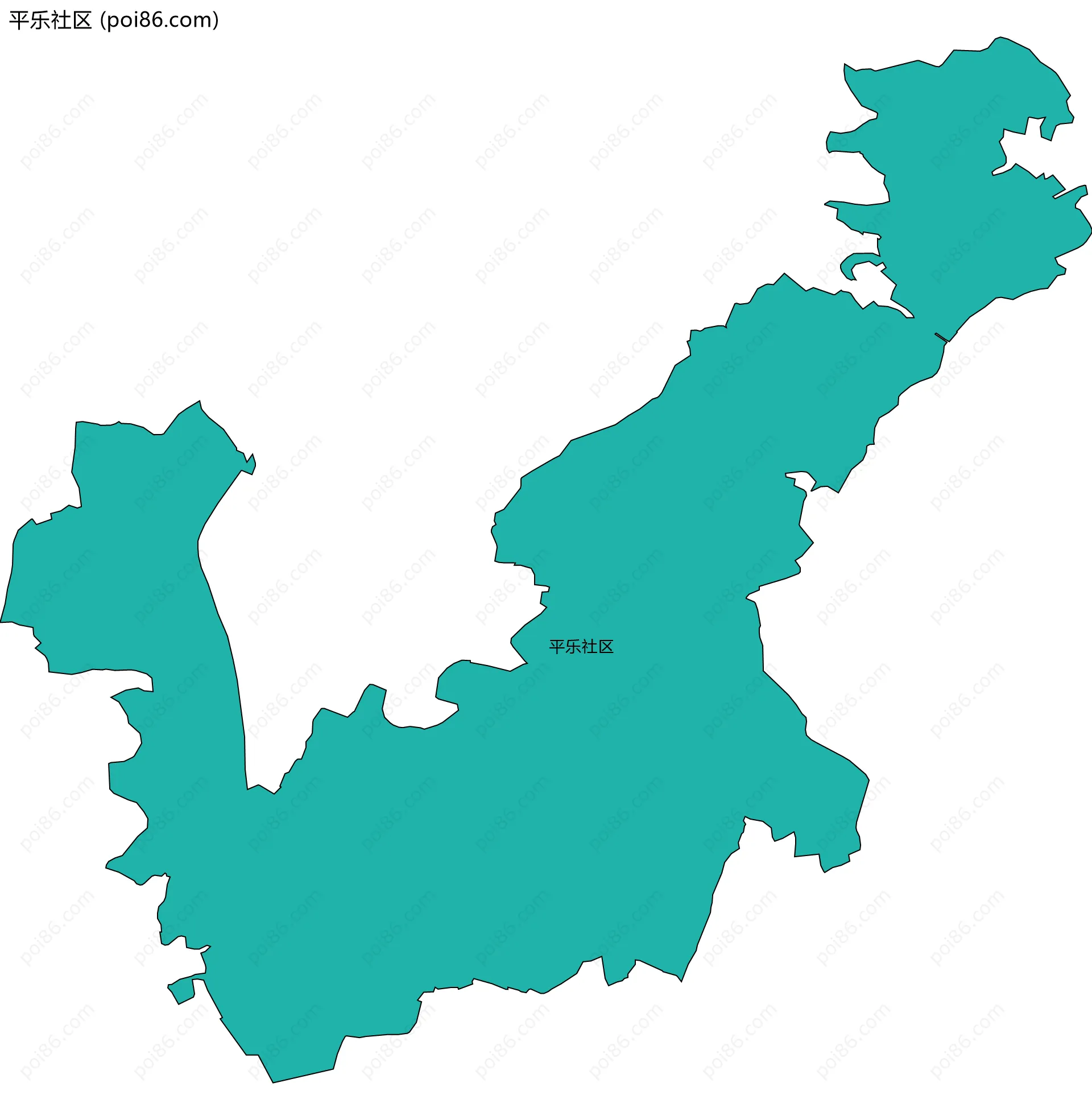 平乐社区边界地图