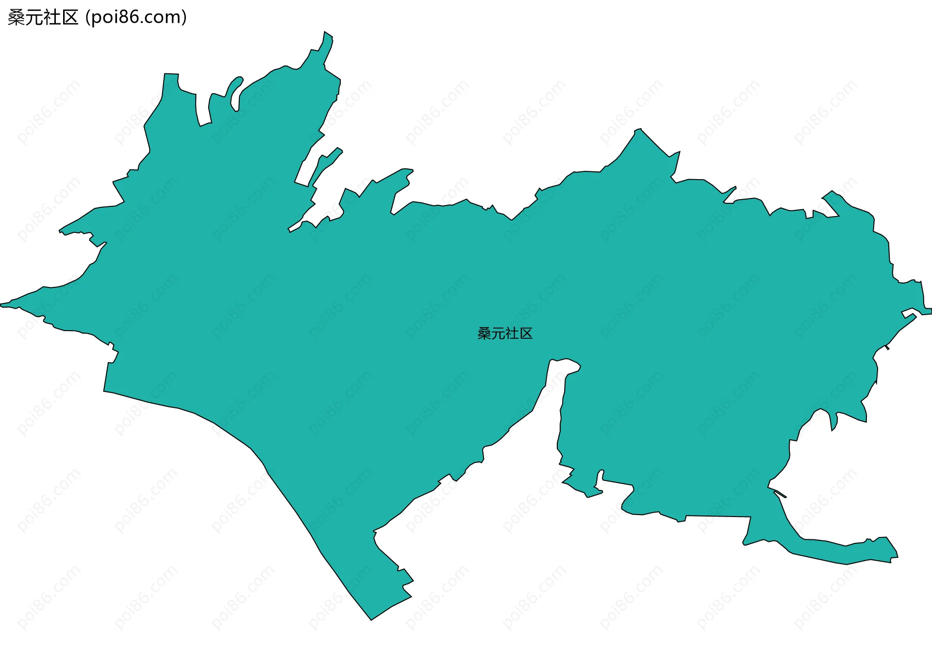 桑元社区边界地图