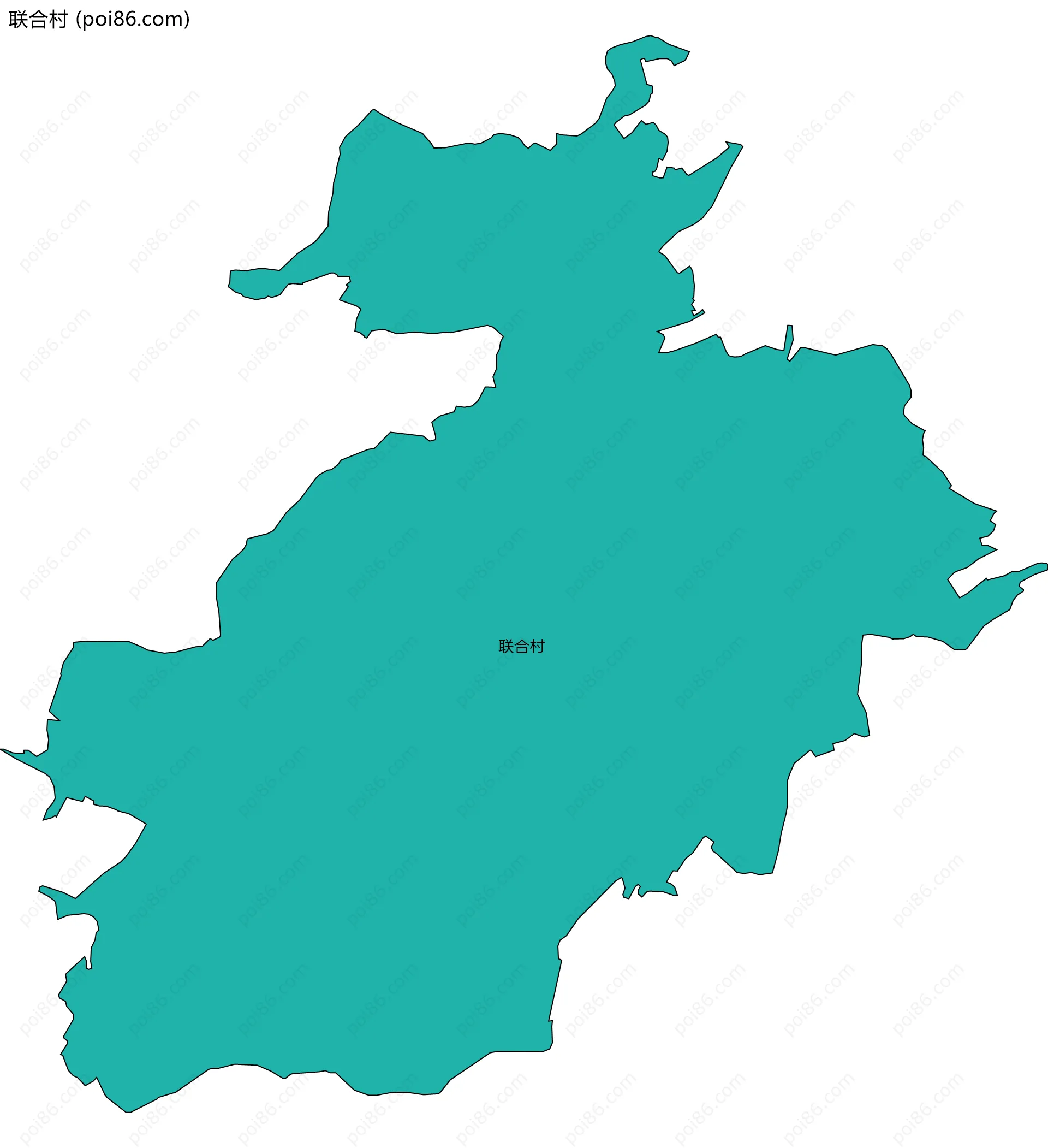 联合村边界地图
