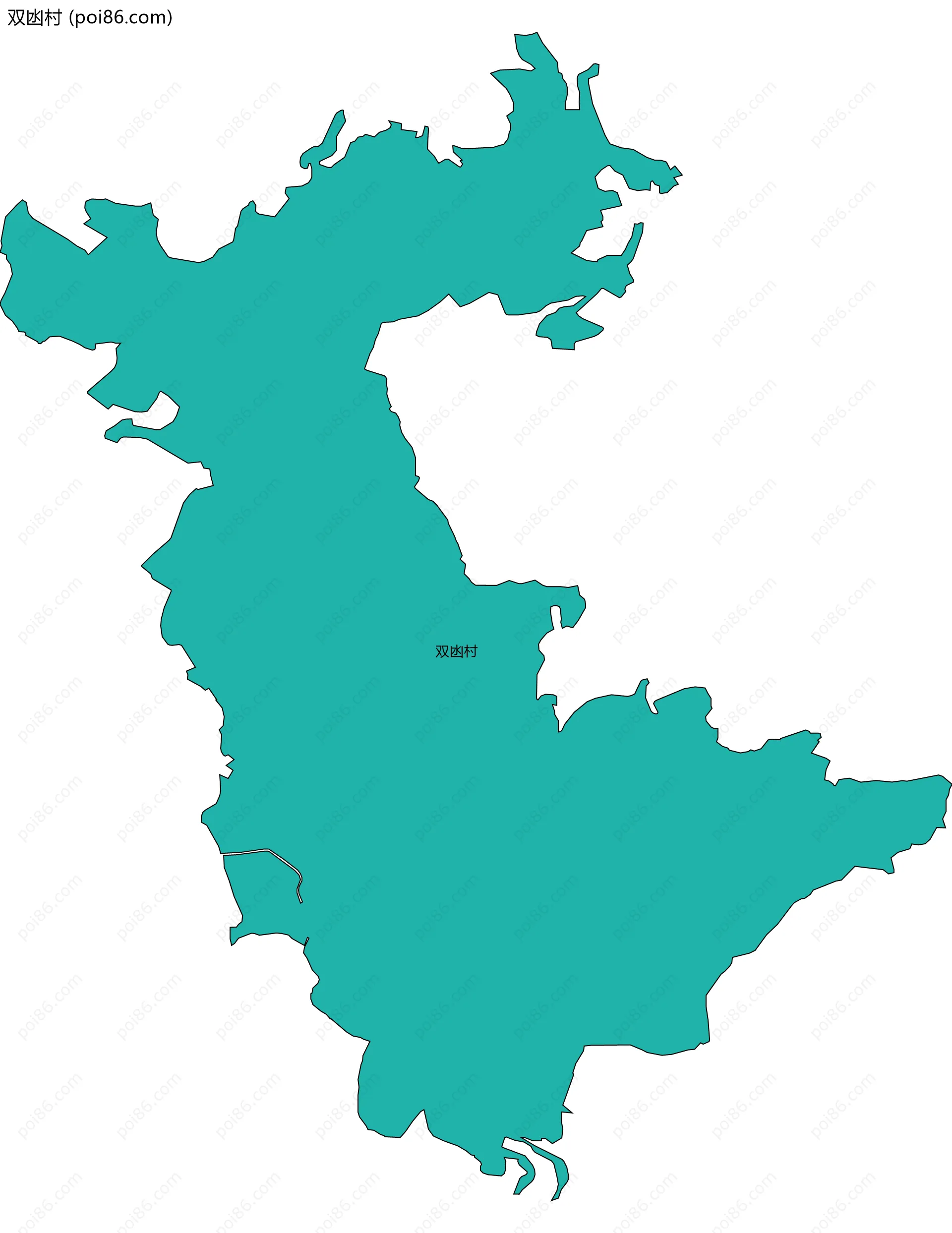 双凼村边界地图