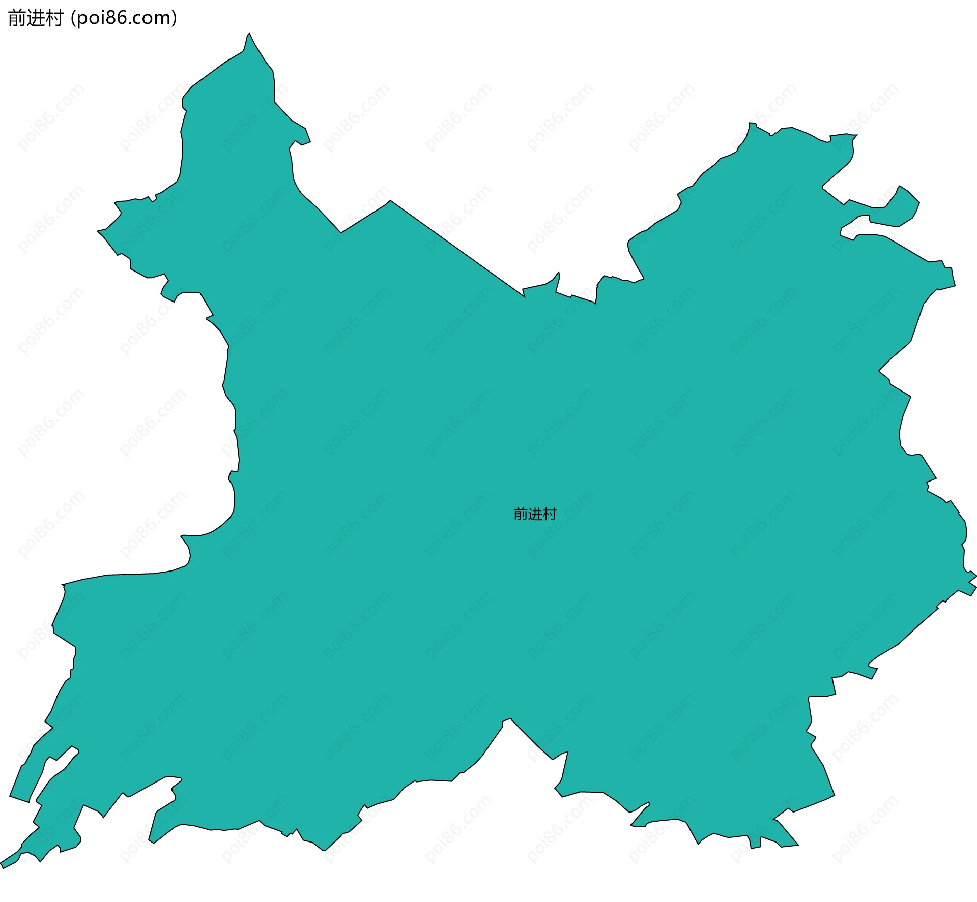 前进村边界地图