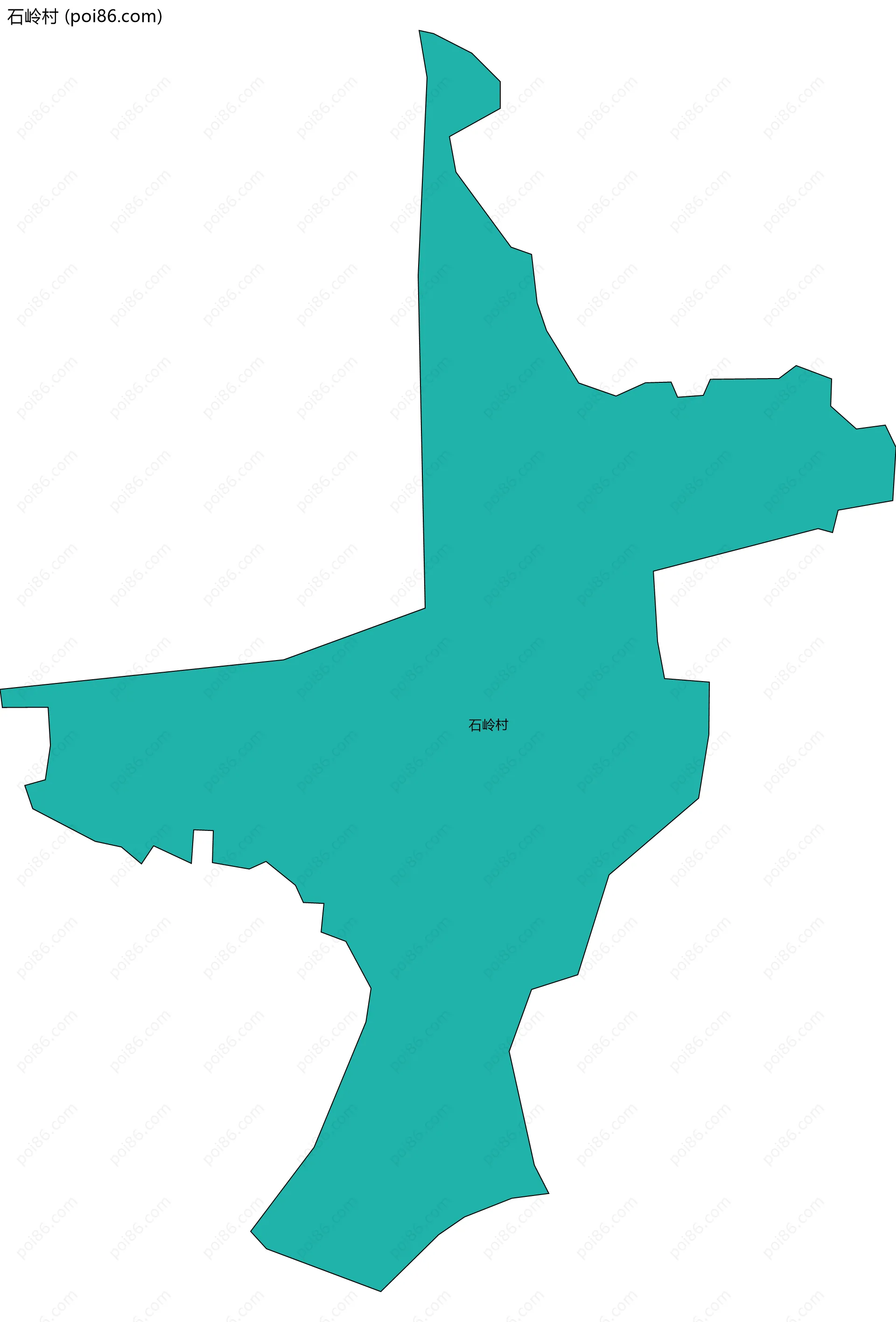 石岭村边界地图