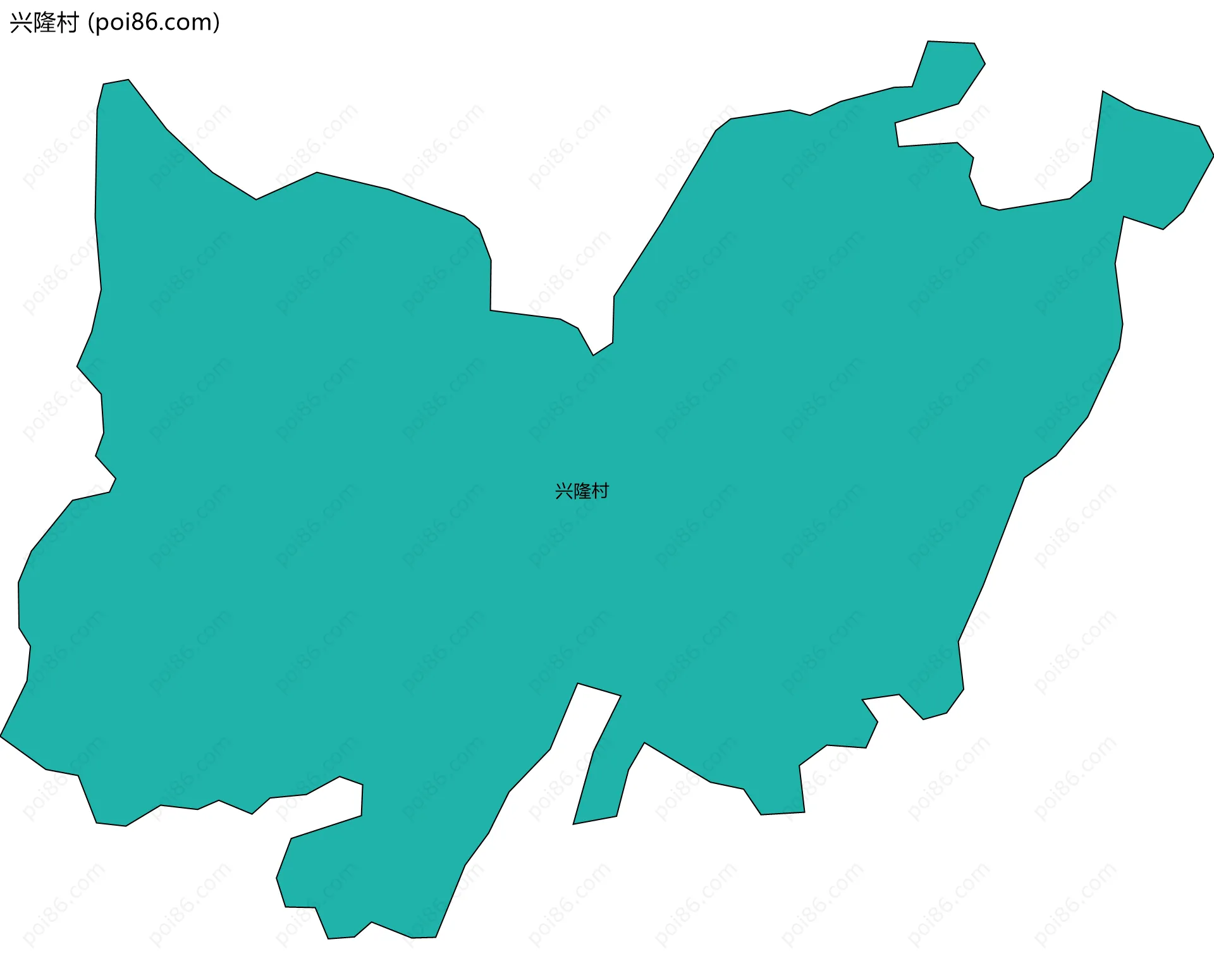 兴隆村边界地图