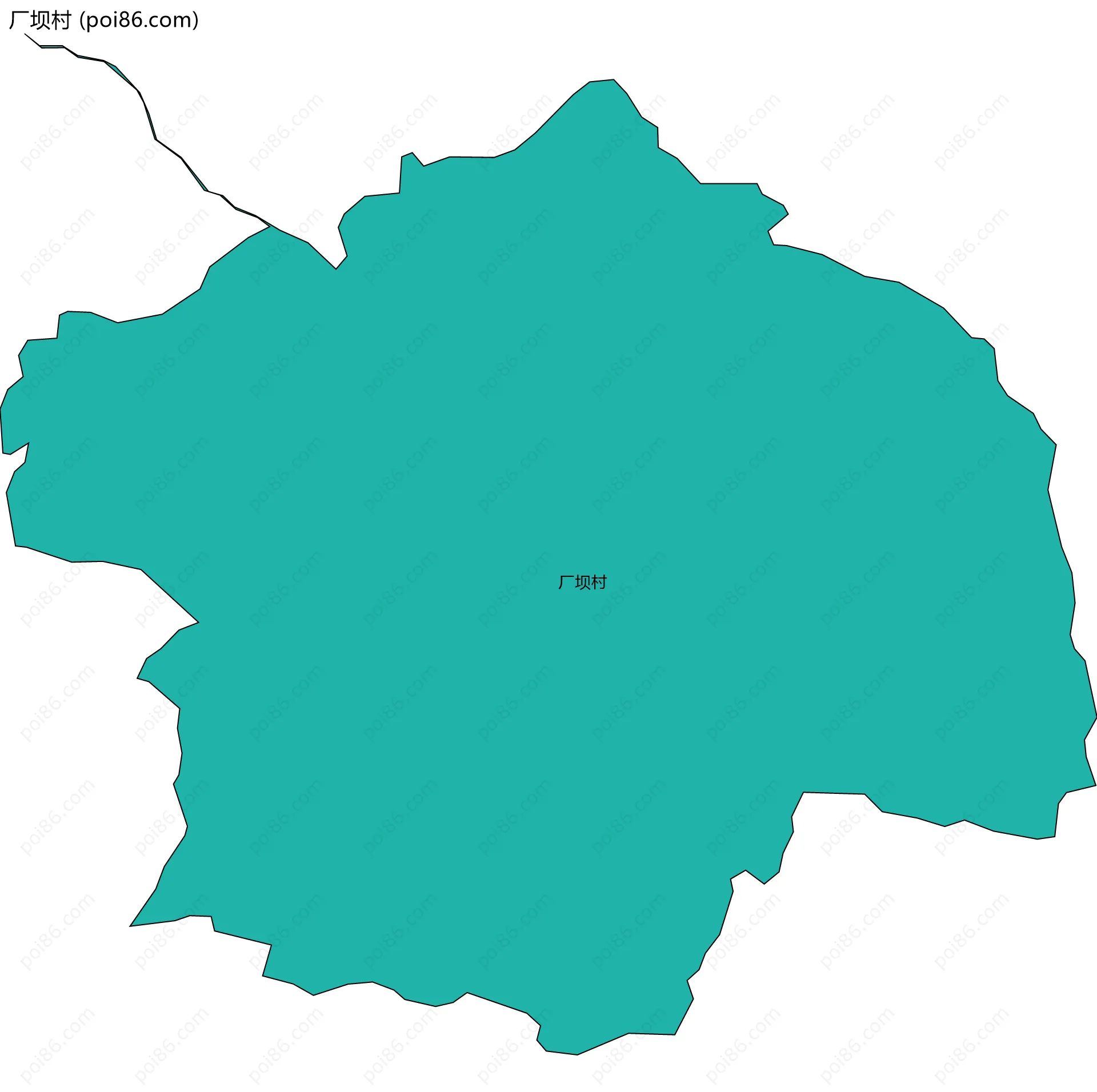 厂坝村边界地图