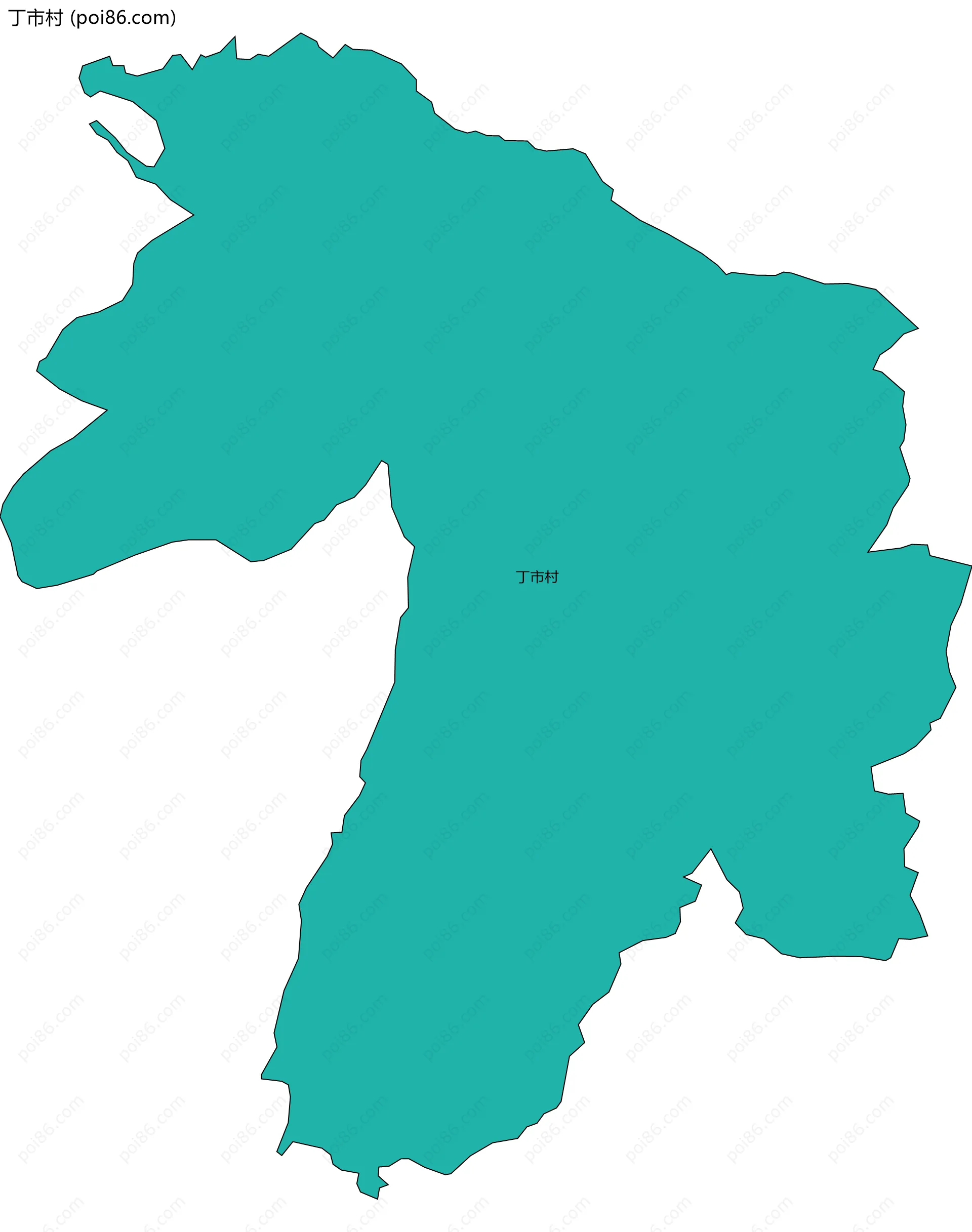 丁市村边界地图