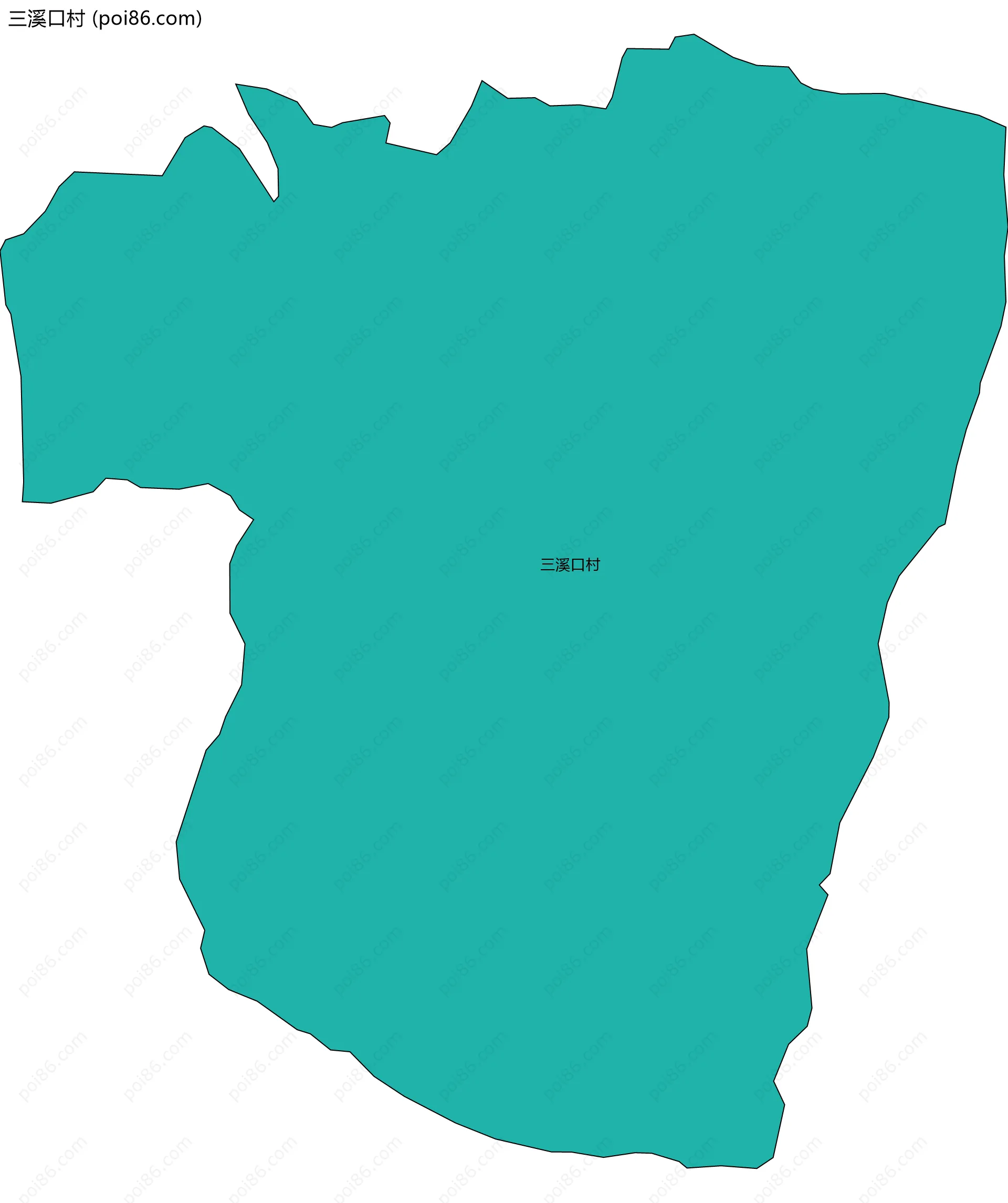 三溪口村边界地图