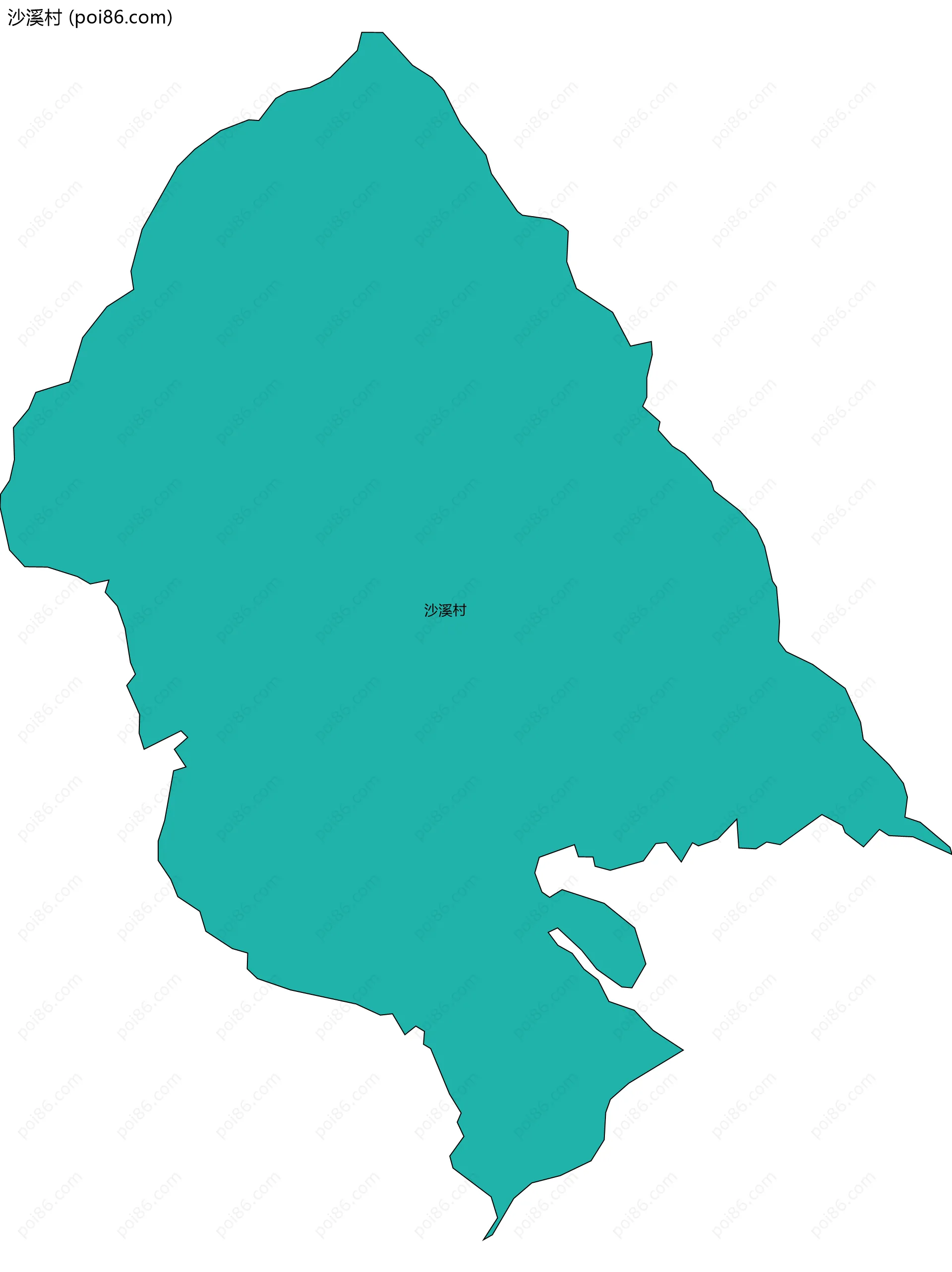 沙溪村边界地图