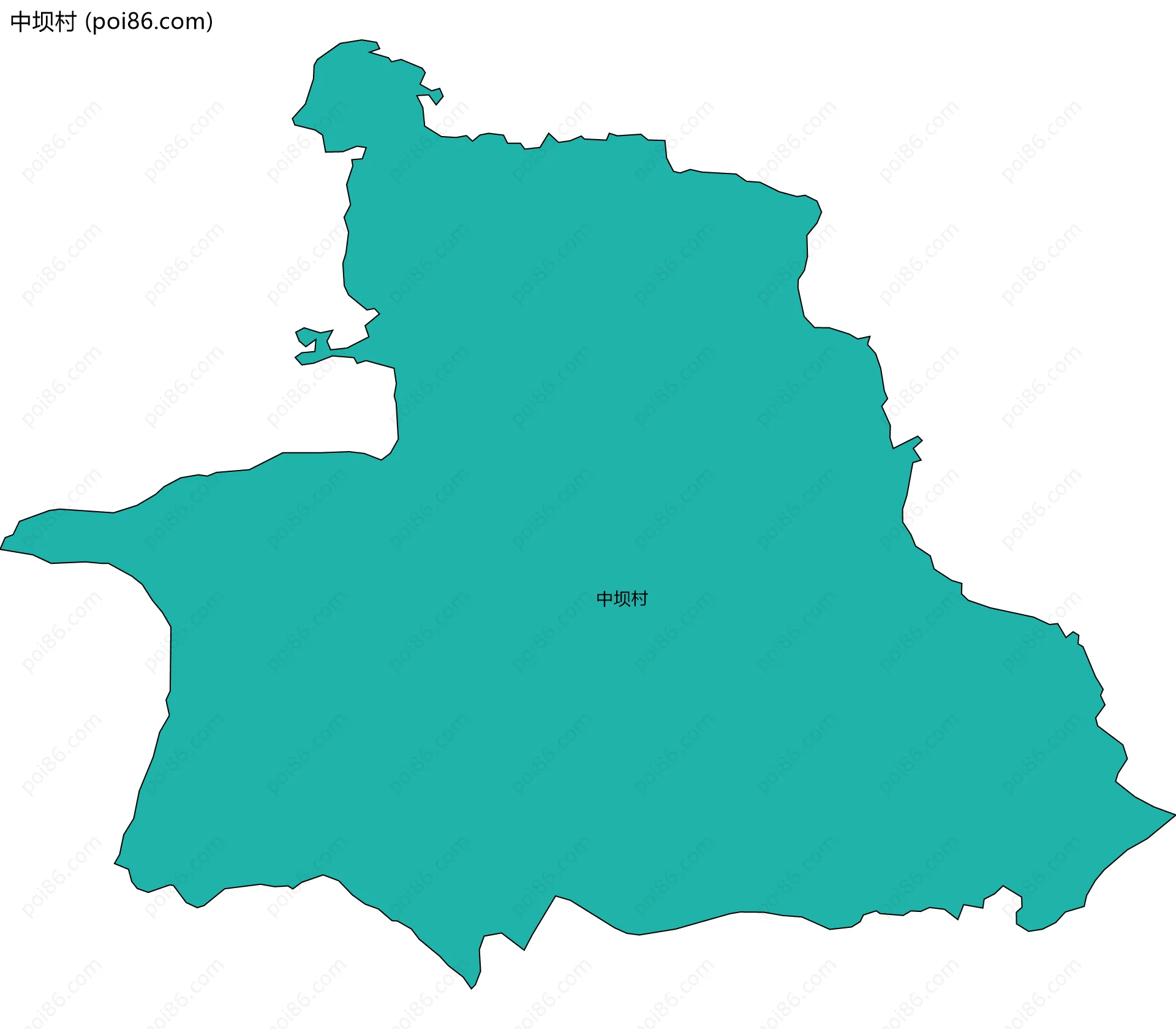 中坝村边界地图