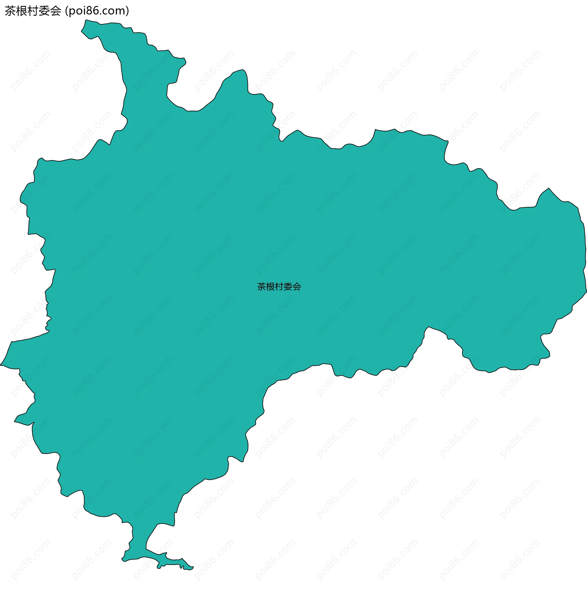 茶根村委会边界地图
