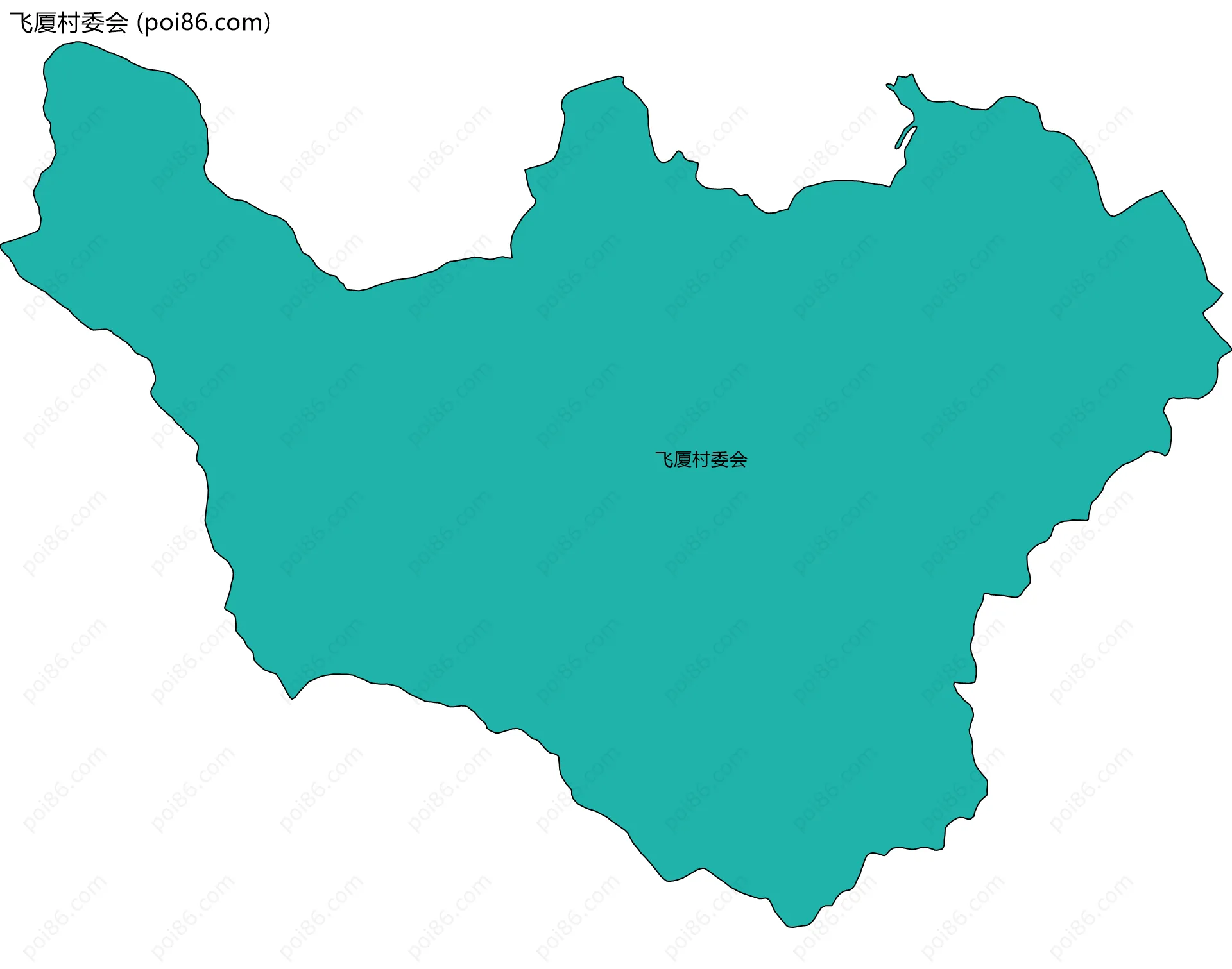 飞厦村委会边界地图