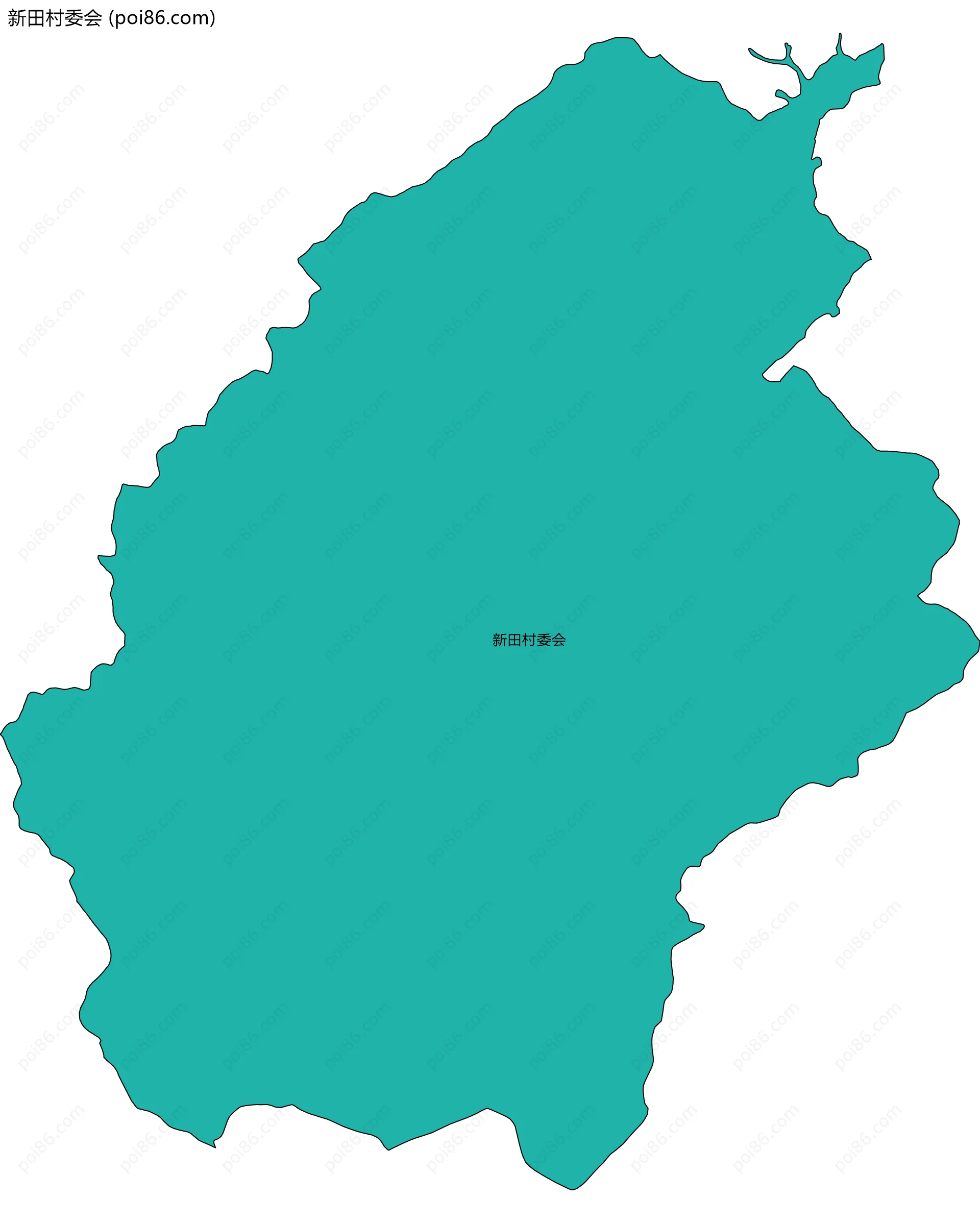 新田村委会边界地图