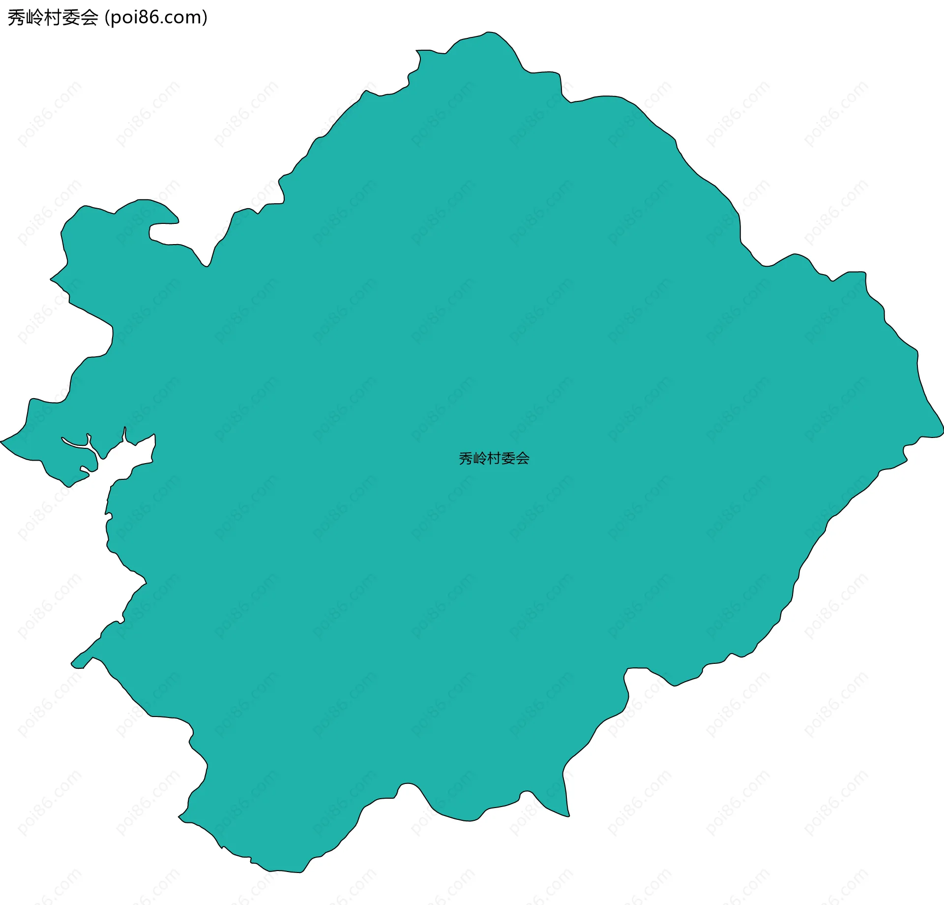 秀岭村委会边界地图