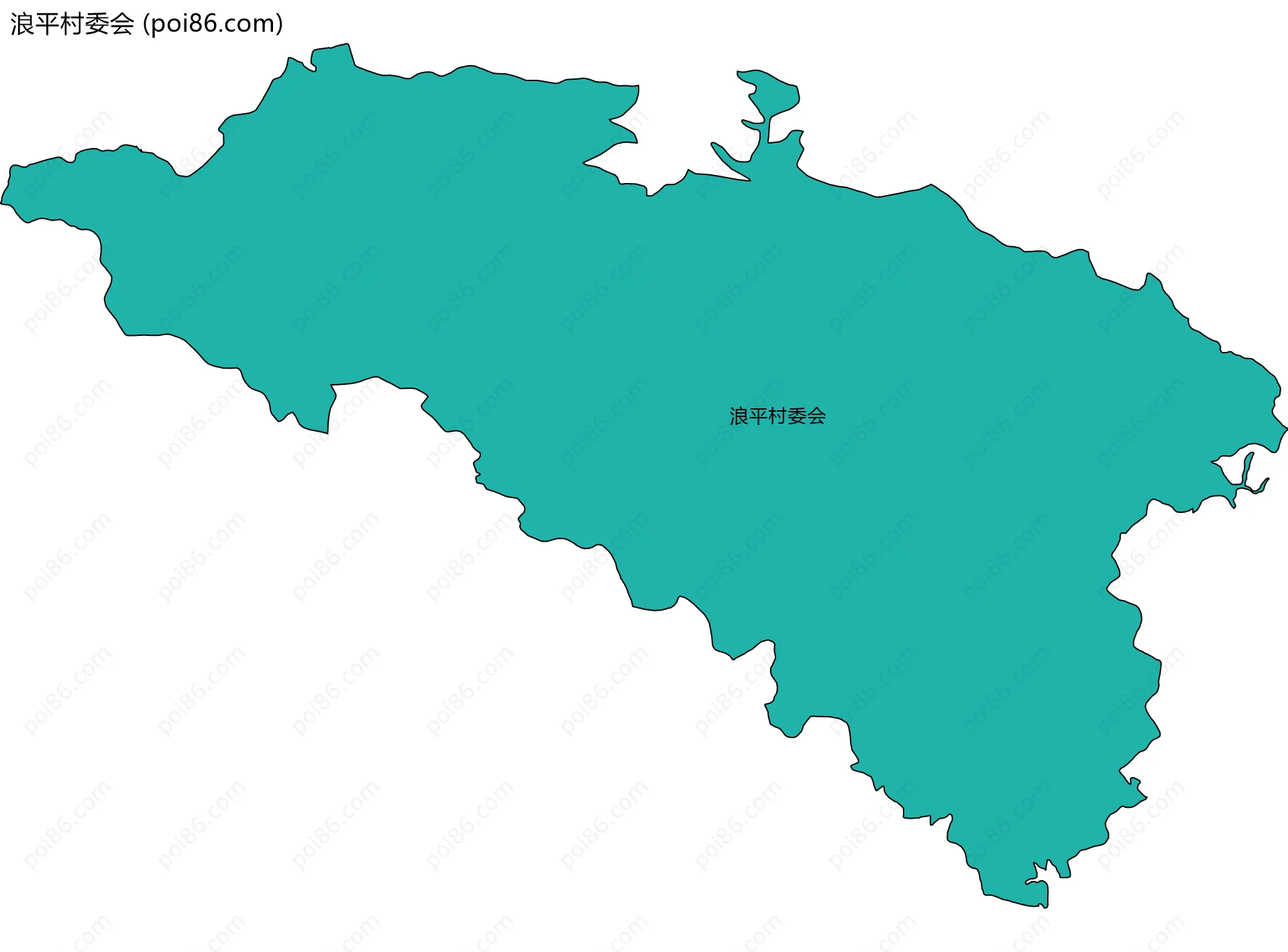 浪平村委会边界地图