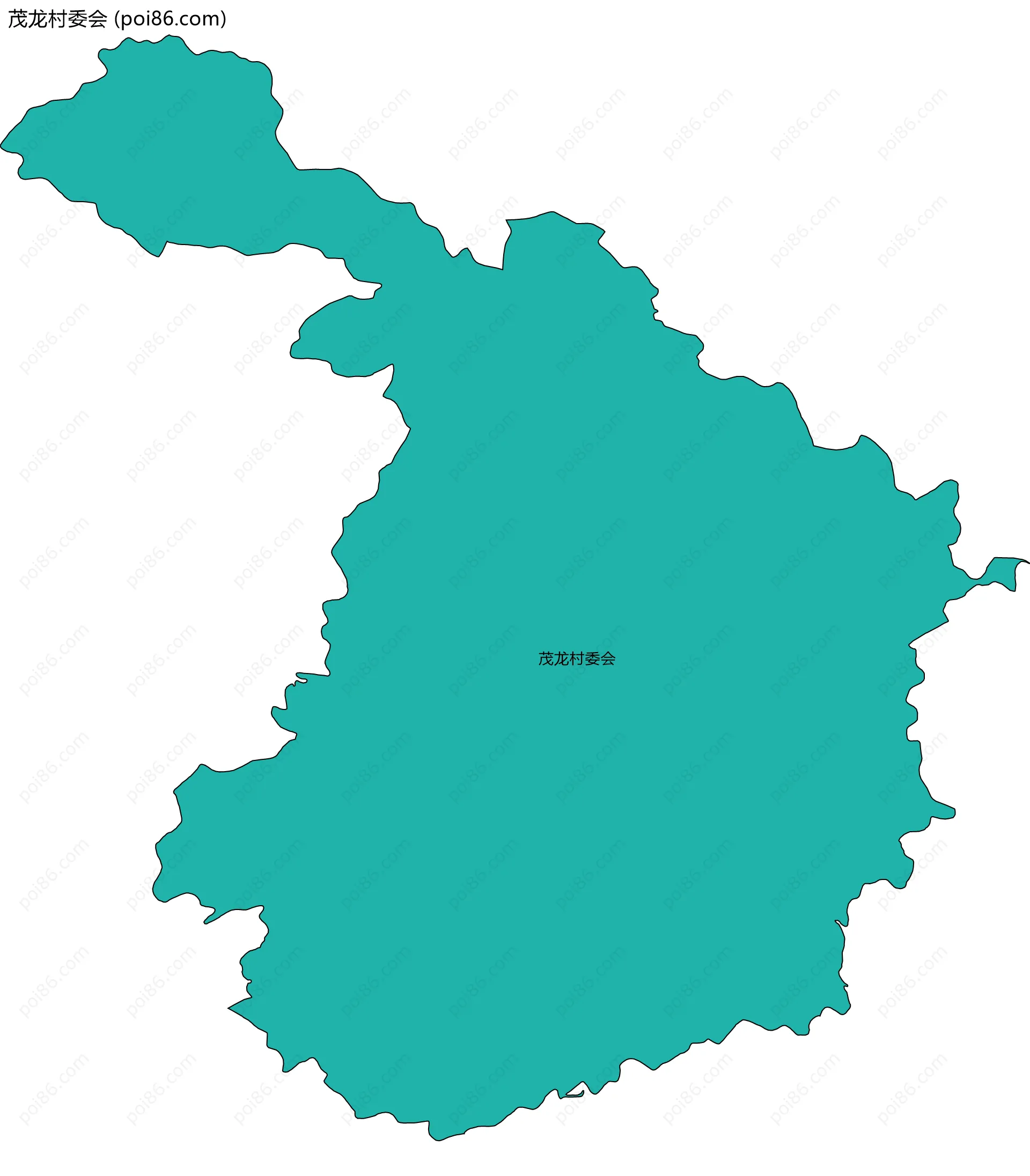 茂龙村委会边界地图