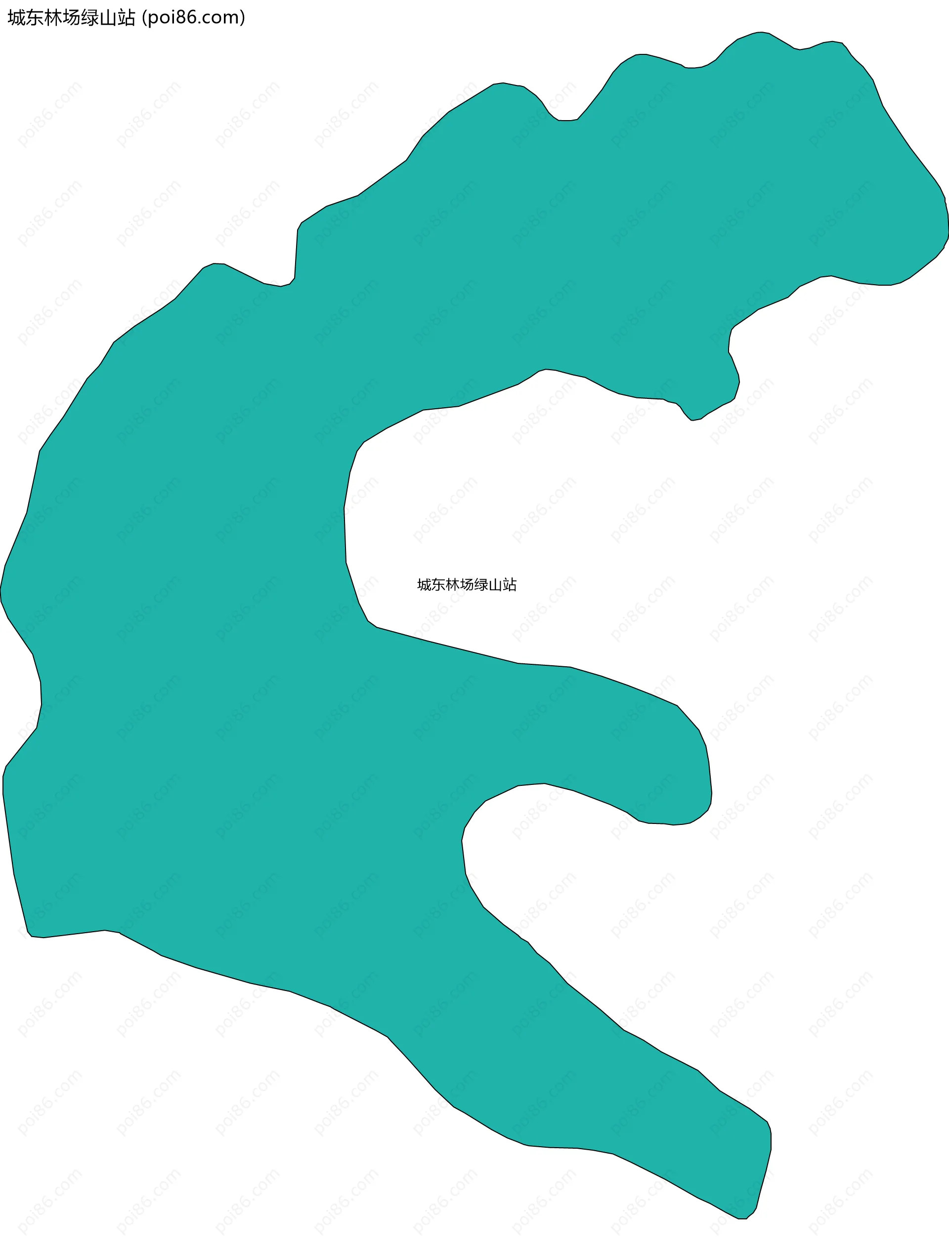 城东林场绿山站边界地图