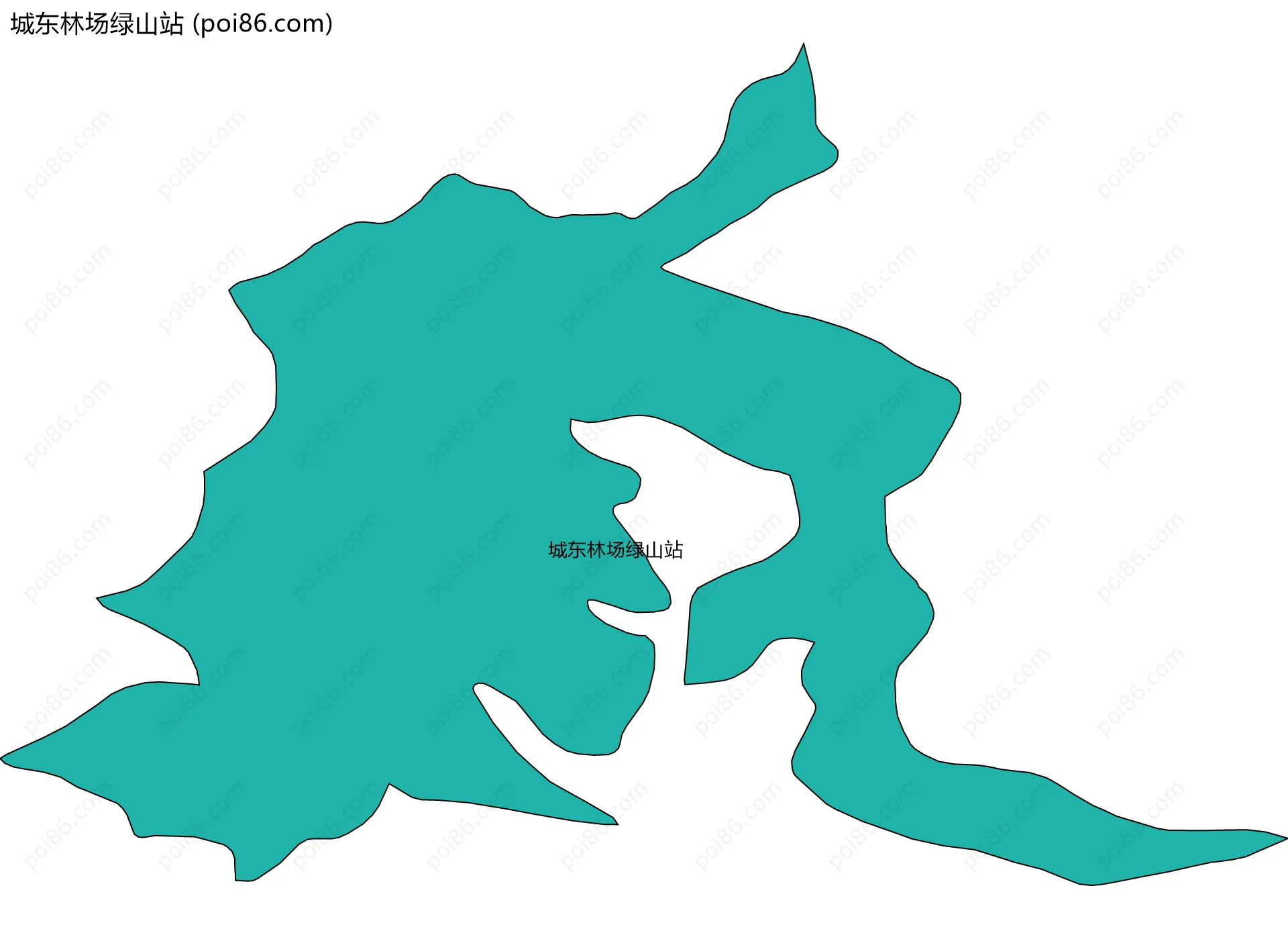 城东林场绿山站边界地图