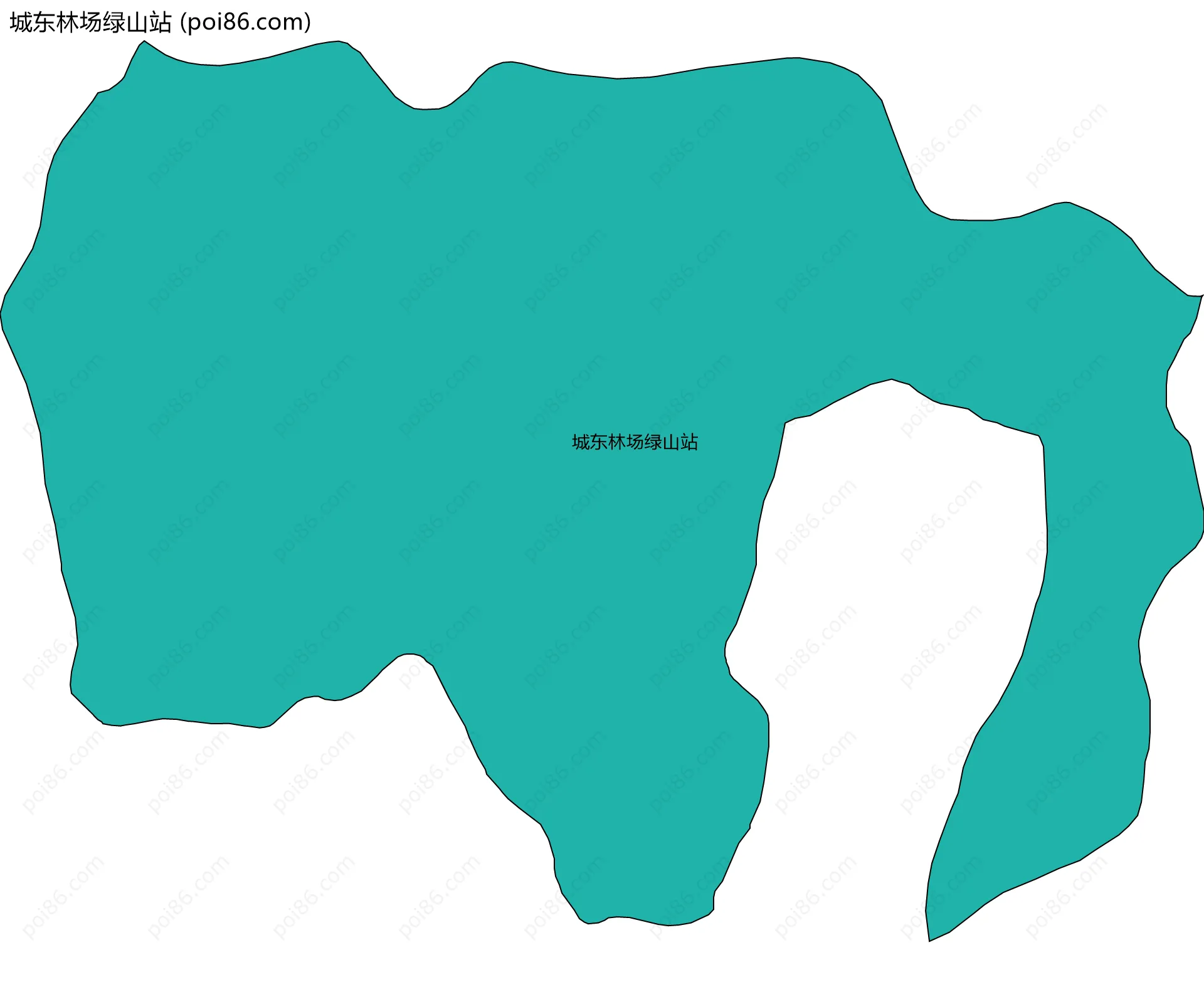 城东林场绿山站边界地图