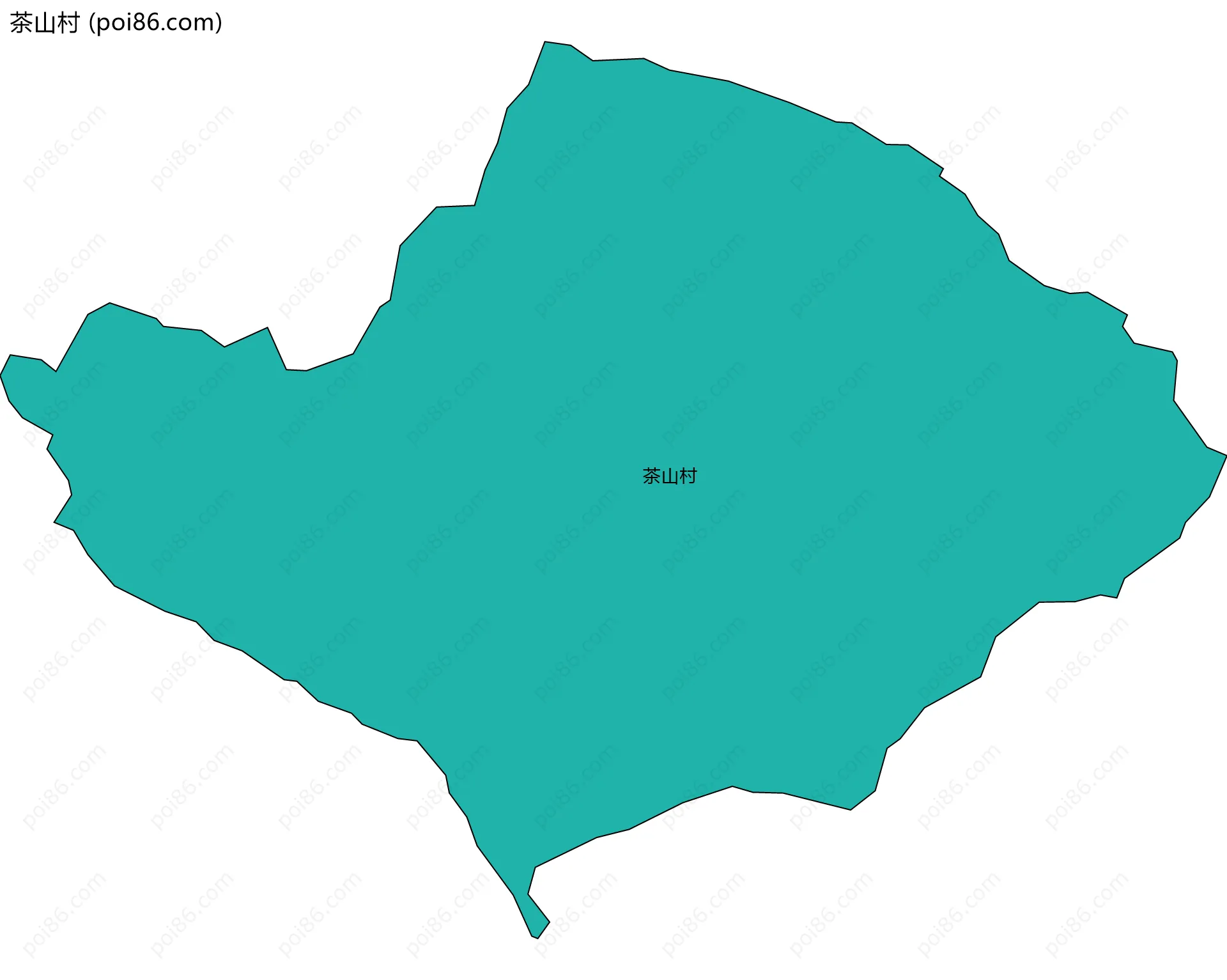茶山村边界地图