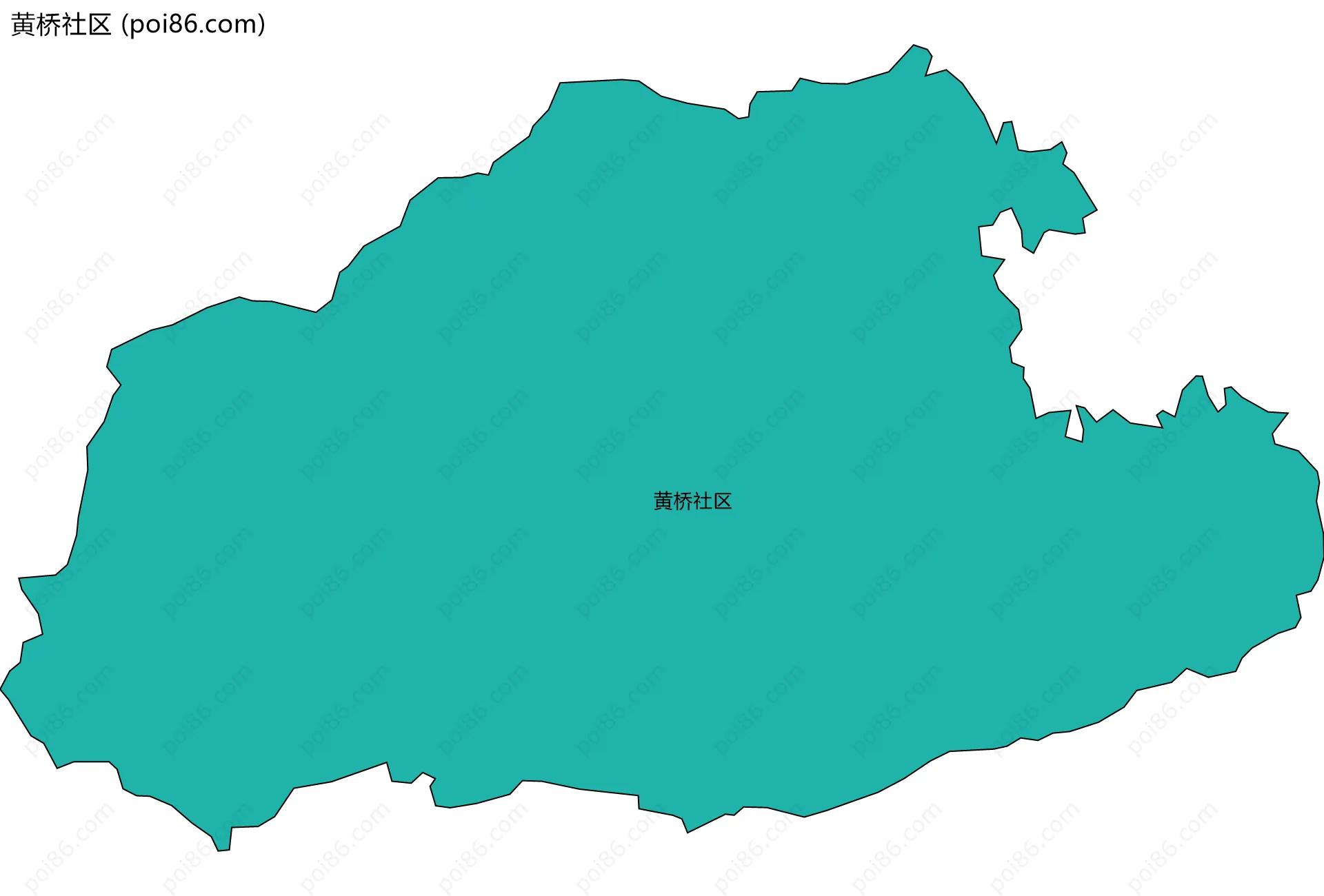 黄桥社区边界地图