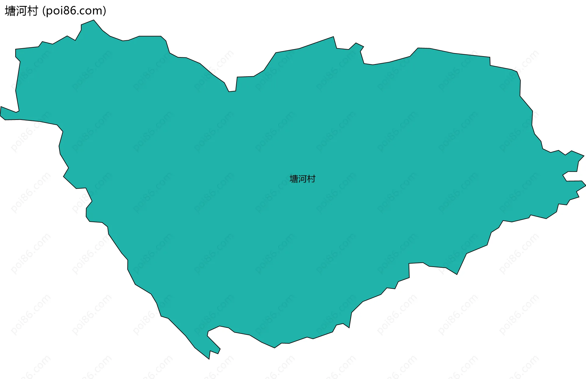 塘河村边界地图