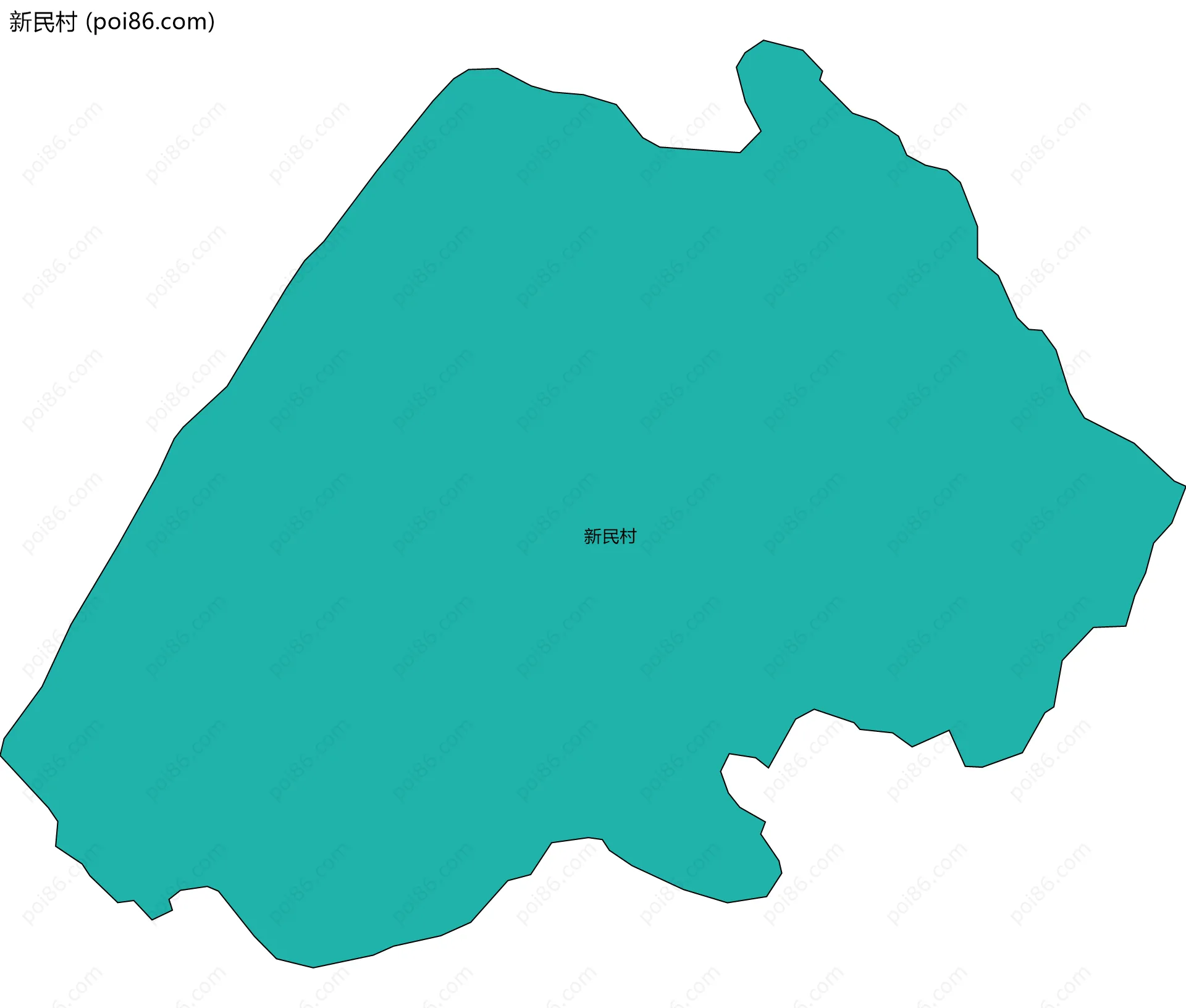 新民村边界地图