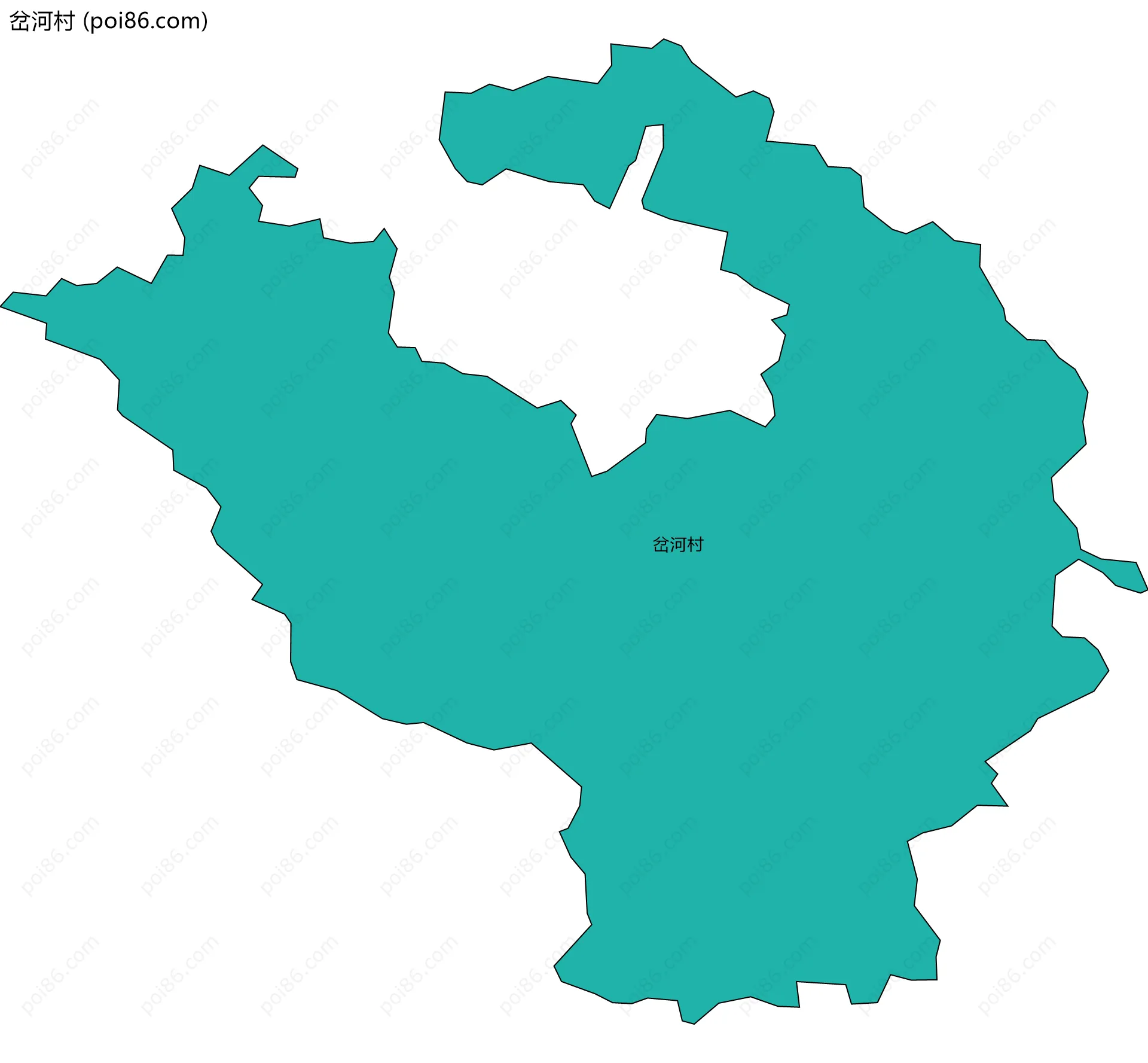 岔河村边界地图