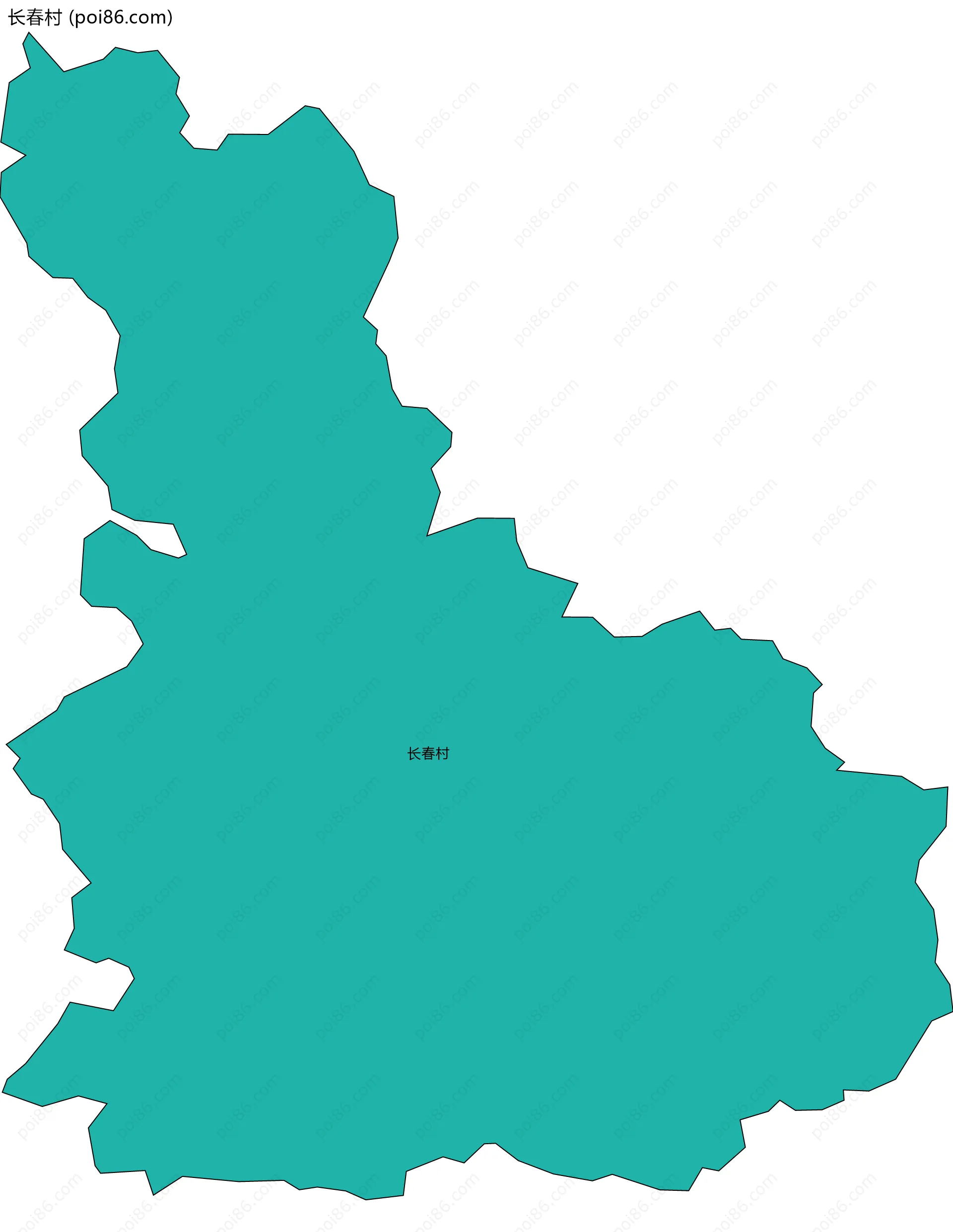 长春村边界地图