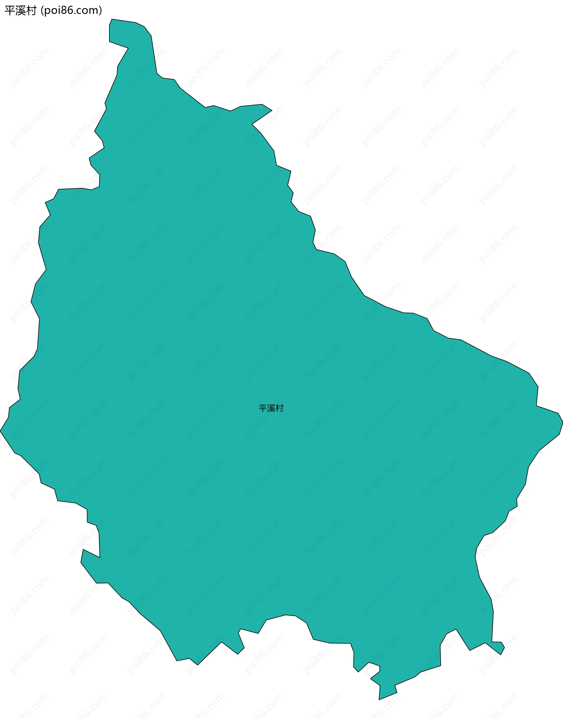 平溪村边界地图