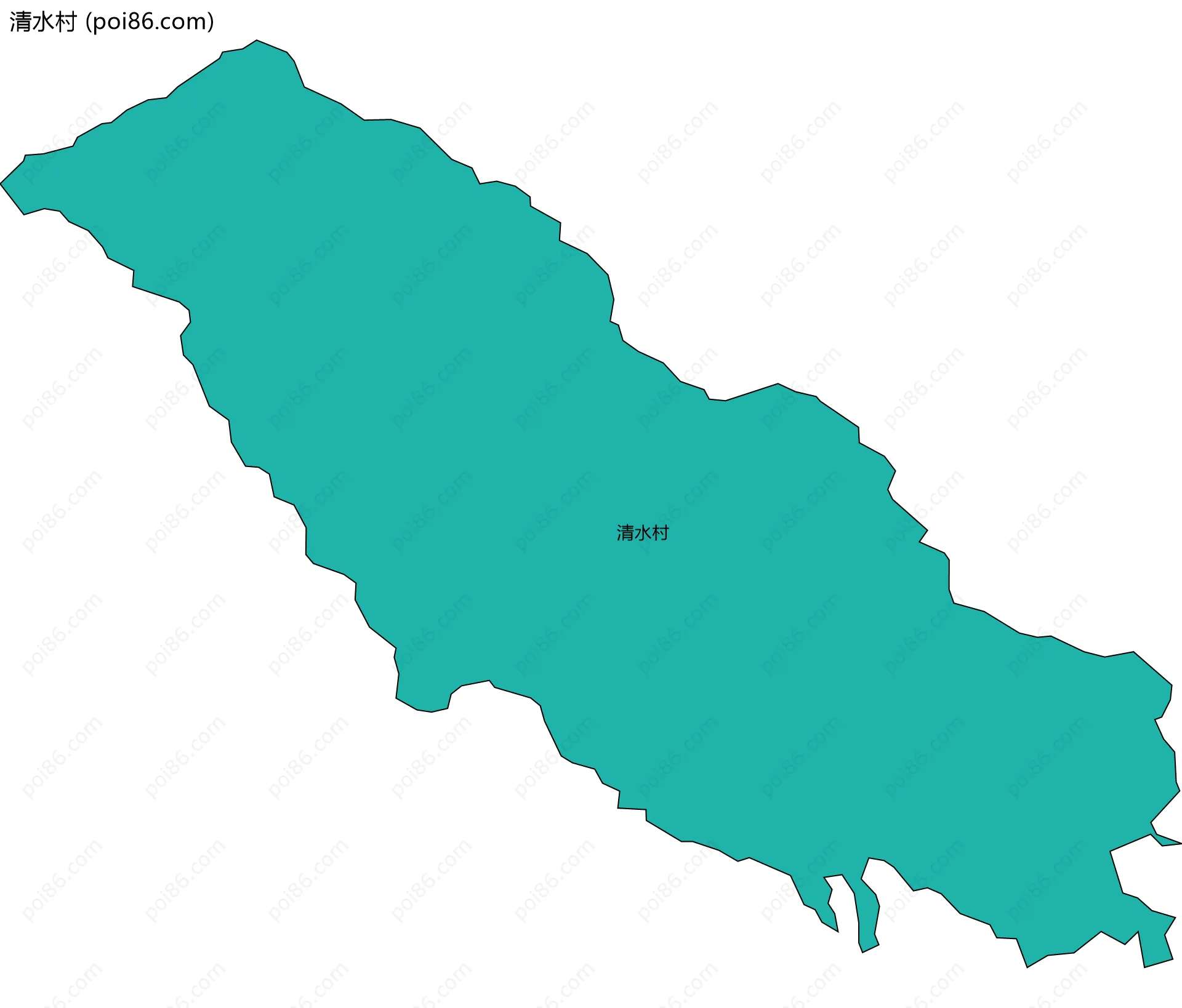 清水村边界地图