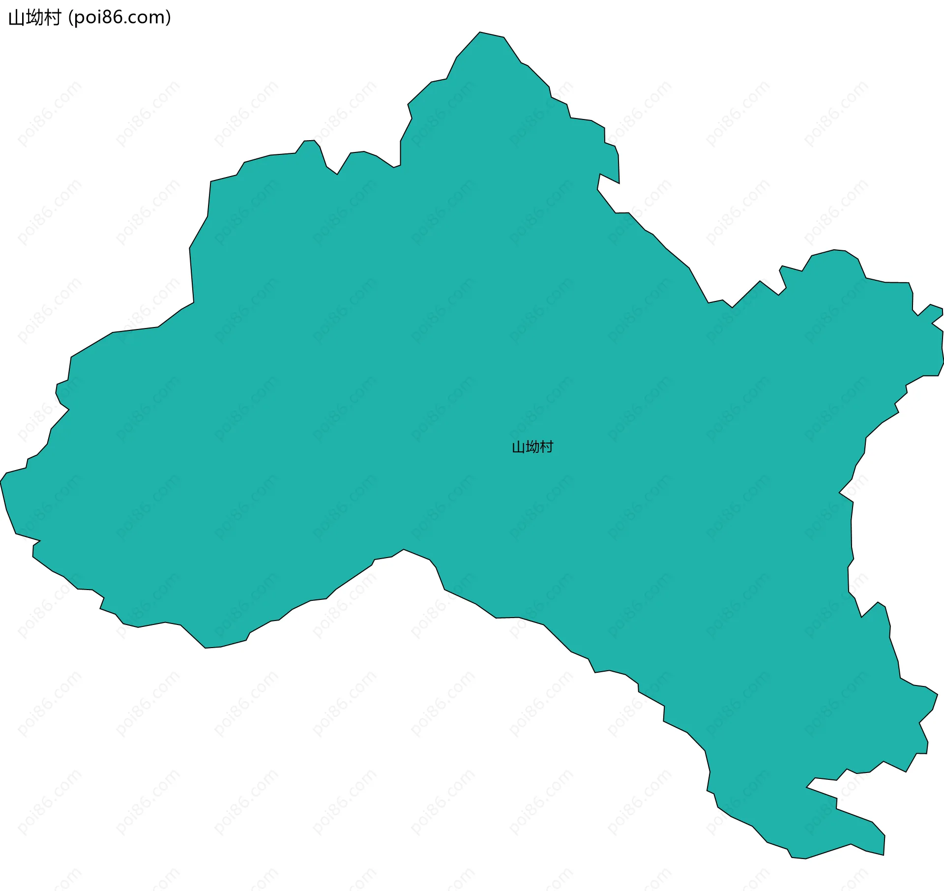 山坳村边界地图