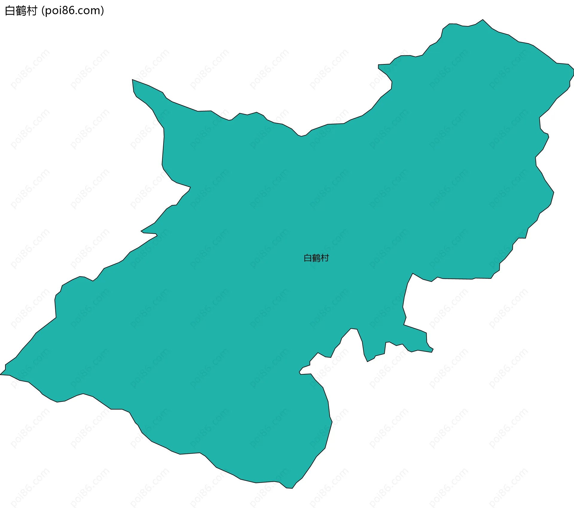 白鹤村边界地图