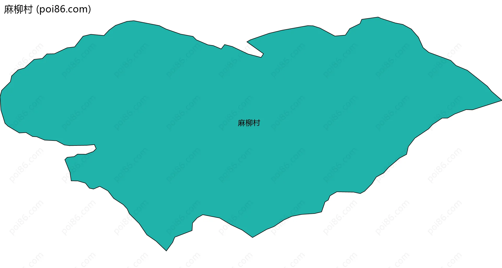 麻柳村边界地图