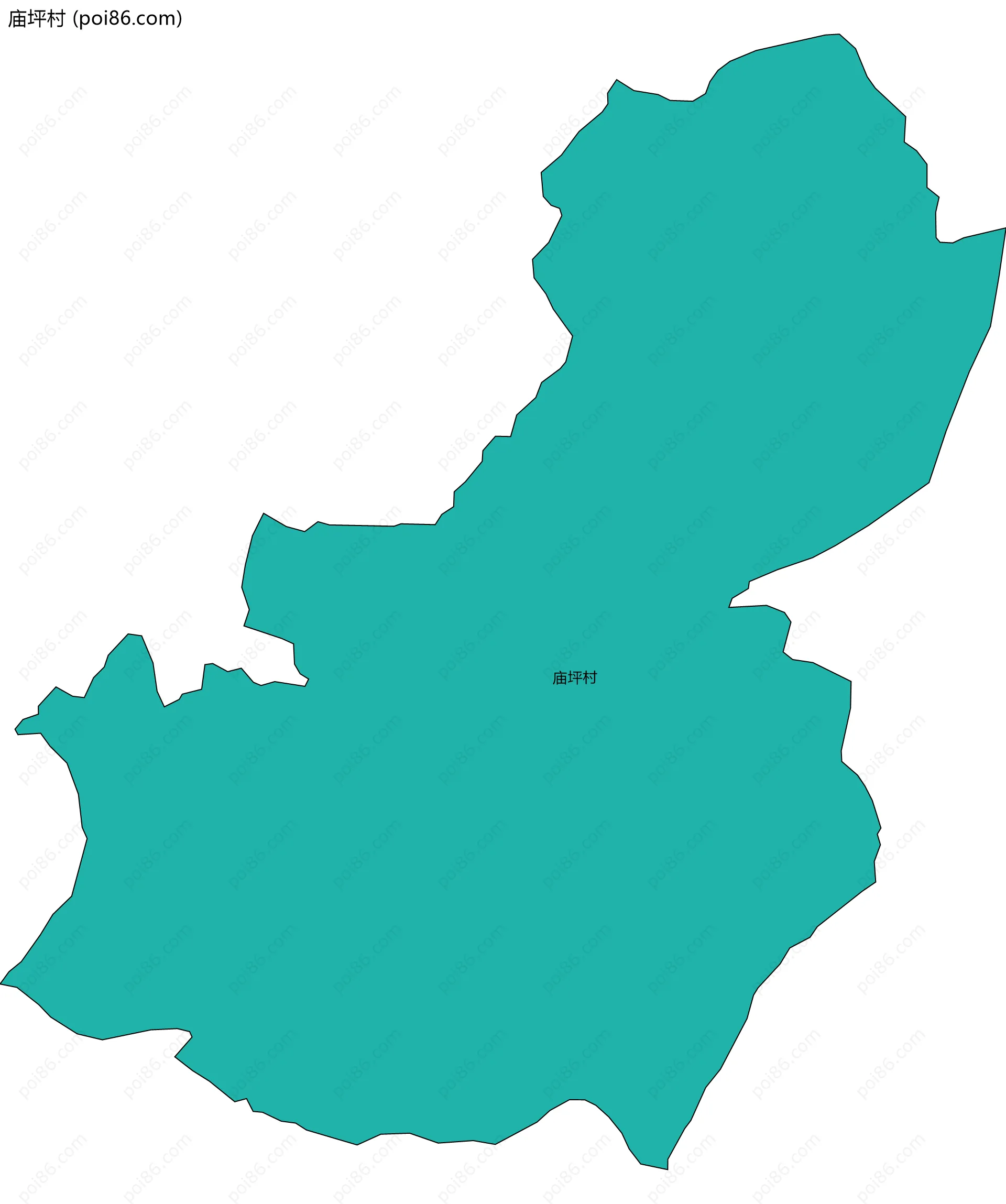 庙坪村边界地图