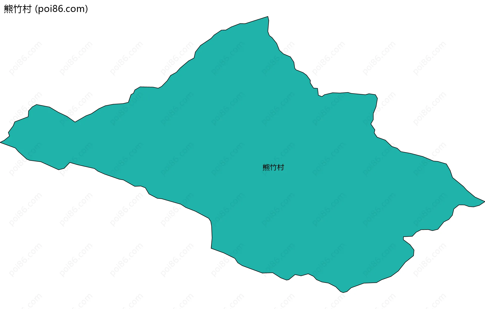 熊竹村边界地图