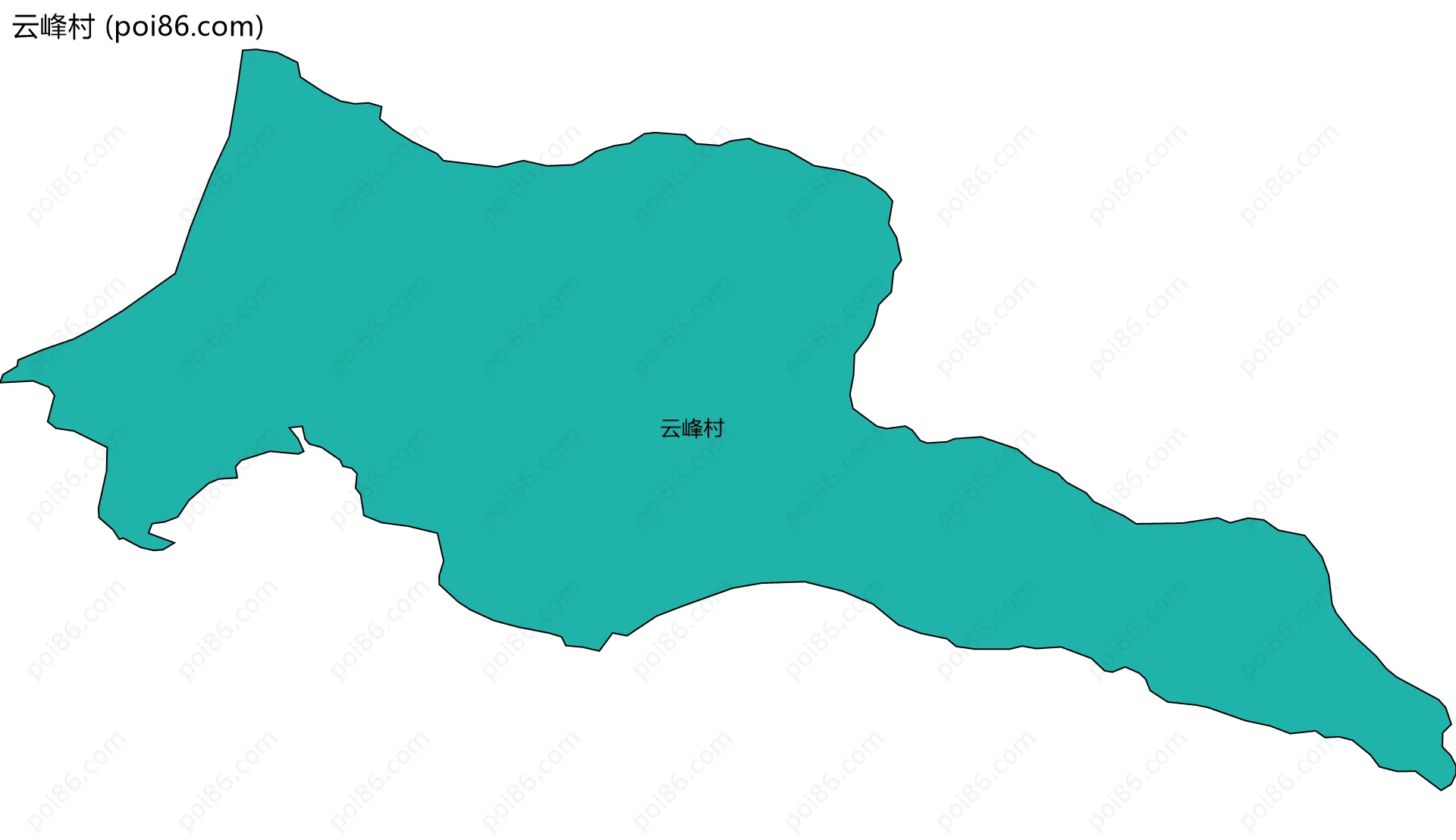 云峰村边界地图
