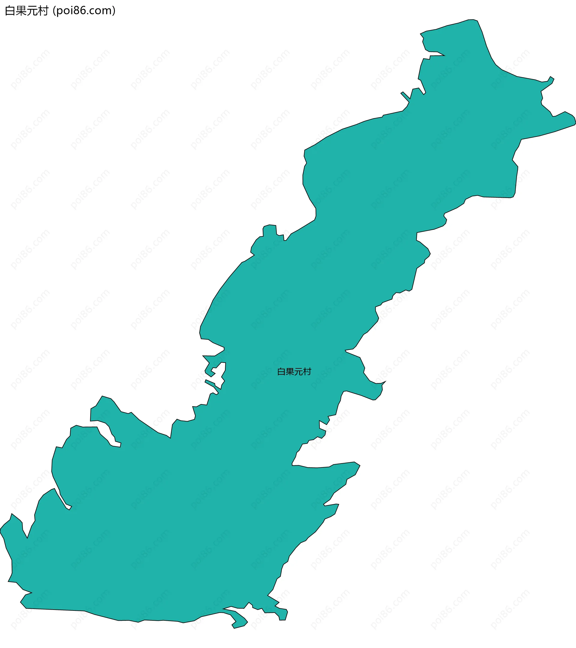 白果元村边界地图