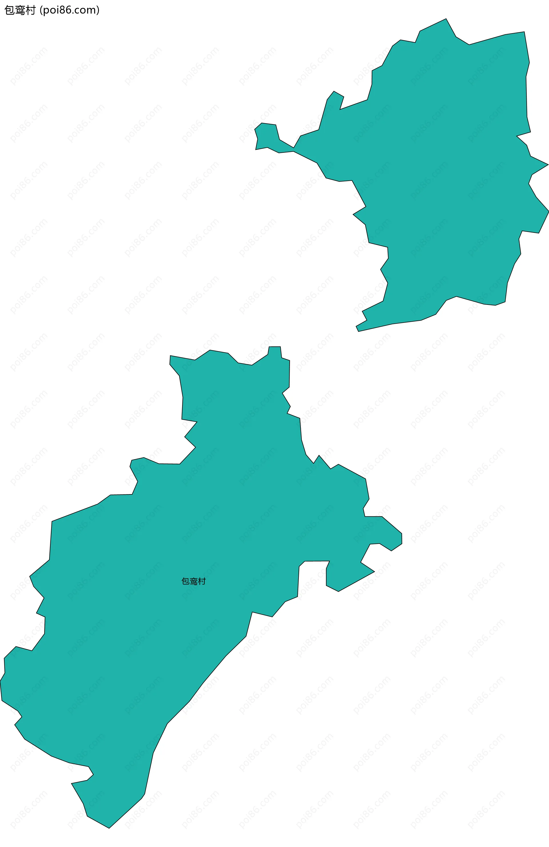 包鸾村边界地图