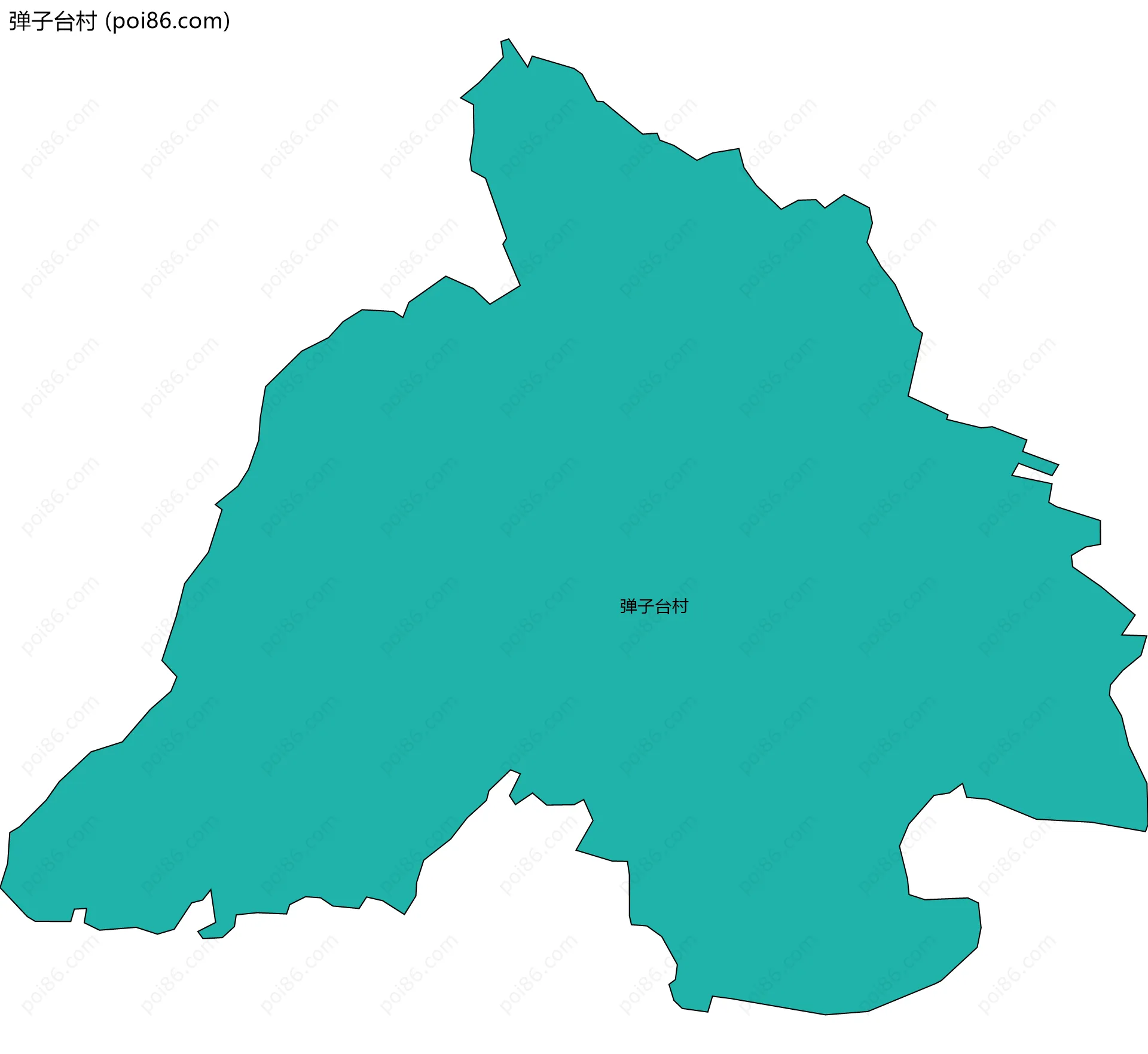 弹子台村边界地图
